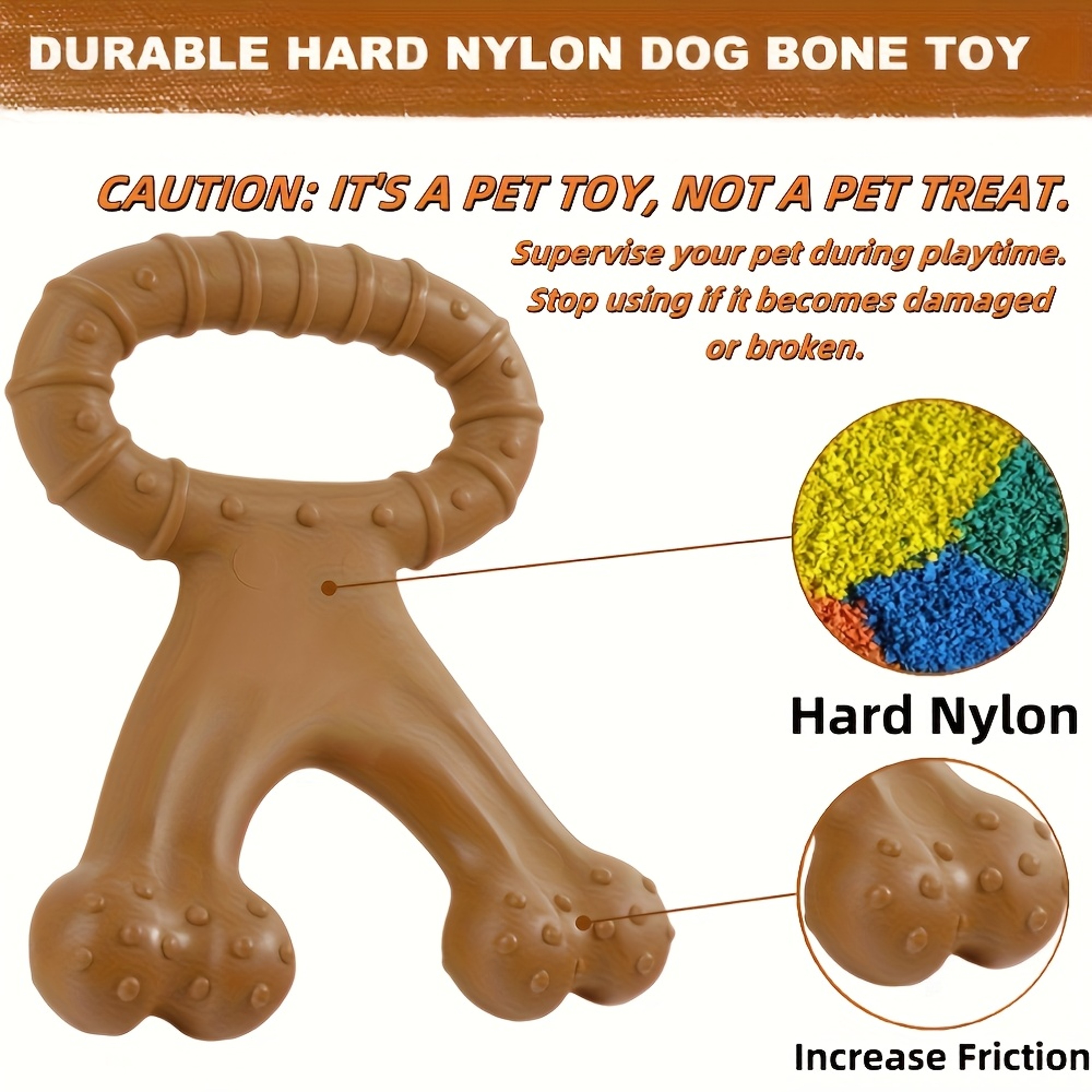 Durable Nylon Dog Chew Toy Interactive Dental Cleaning Play Toy for All Breeds – view 6