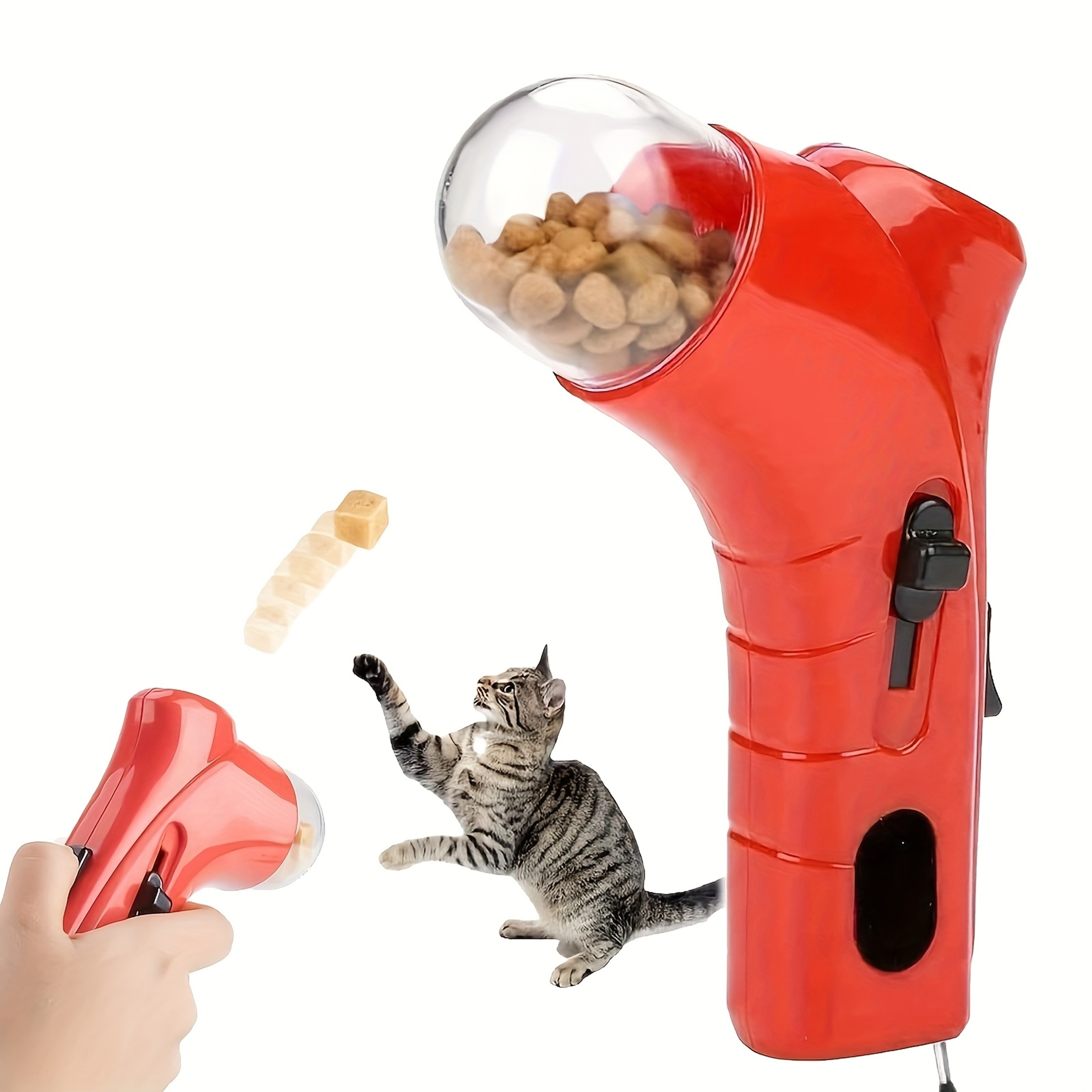 Interactive Cat Treat Launcher with Food Storage Container – view 2
