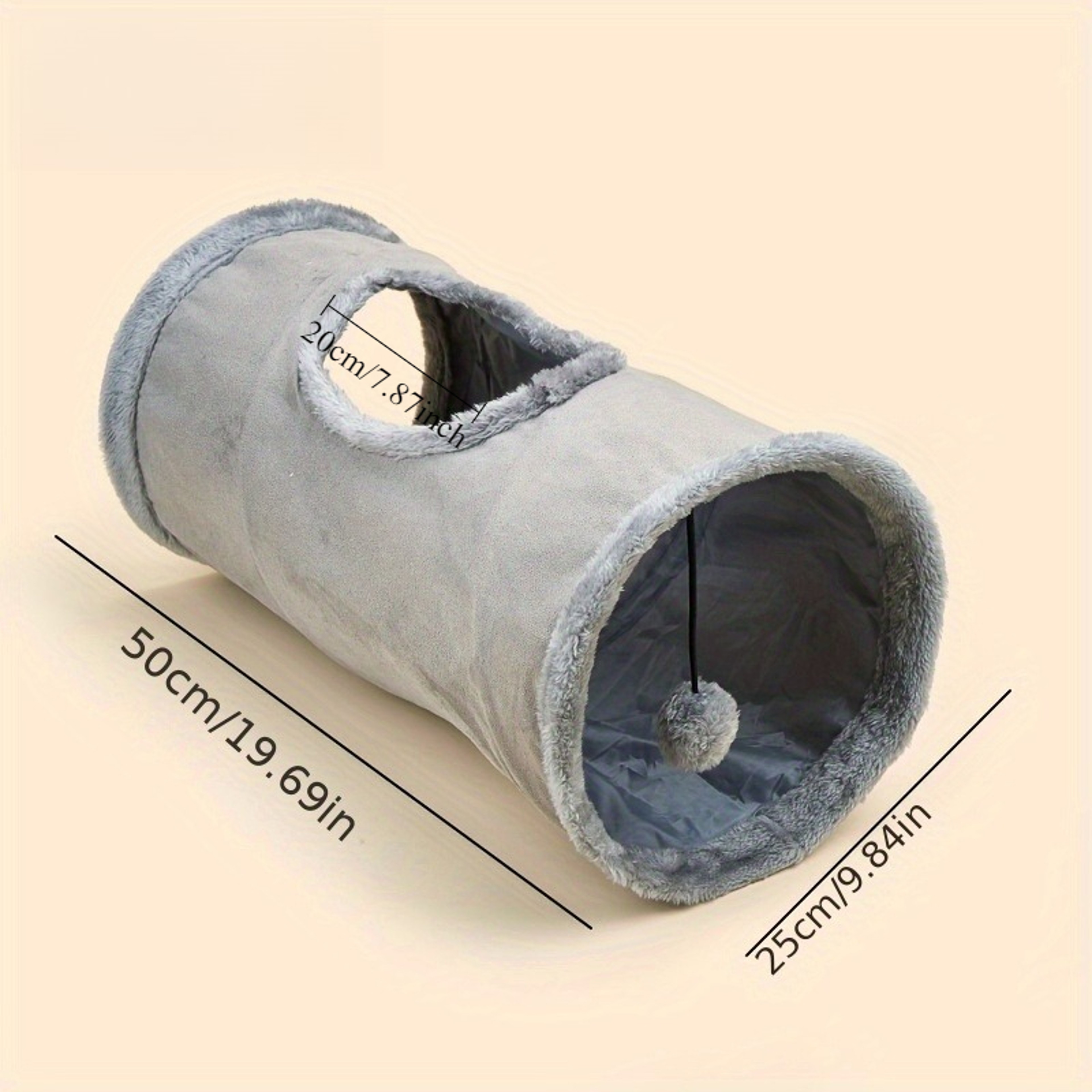 Multi Color Foldable Cat Tunnel Toy With Ball For Indoor Play 5
