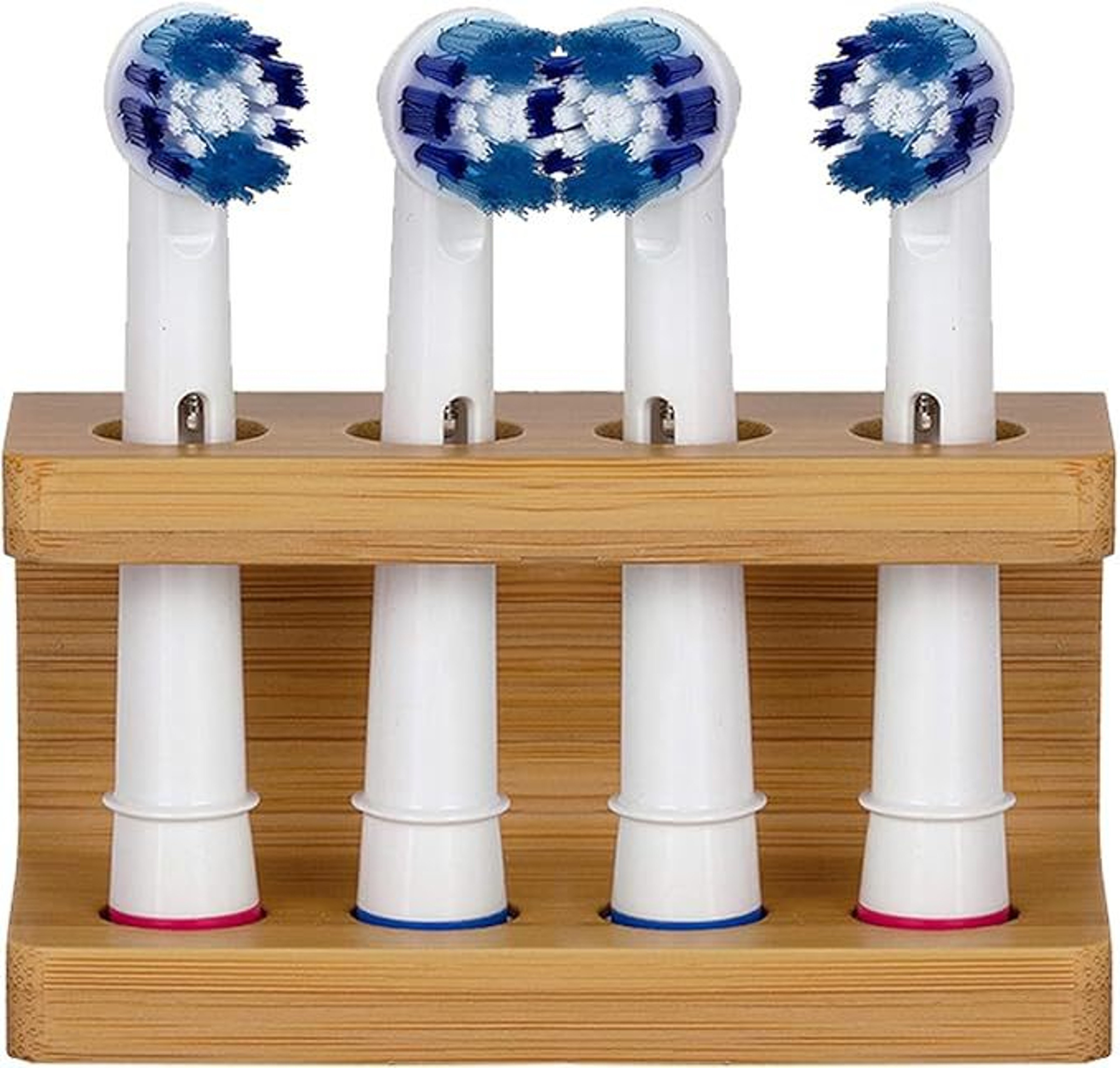 Bamboo Toothbrush Holder Multi Compartment Bathroom Organizer With Toothpaste Storage 7