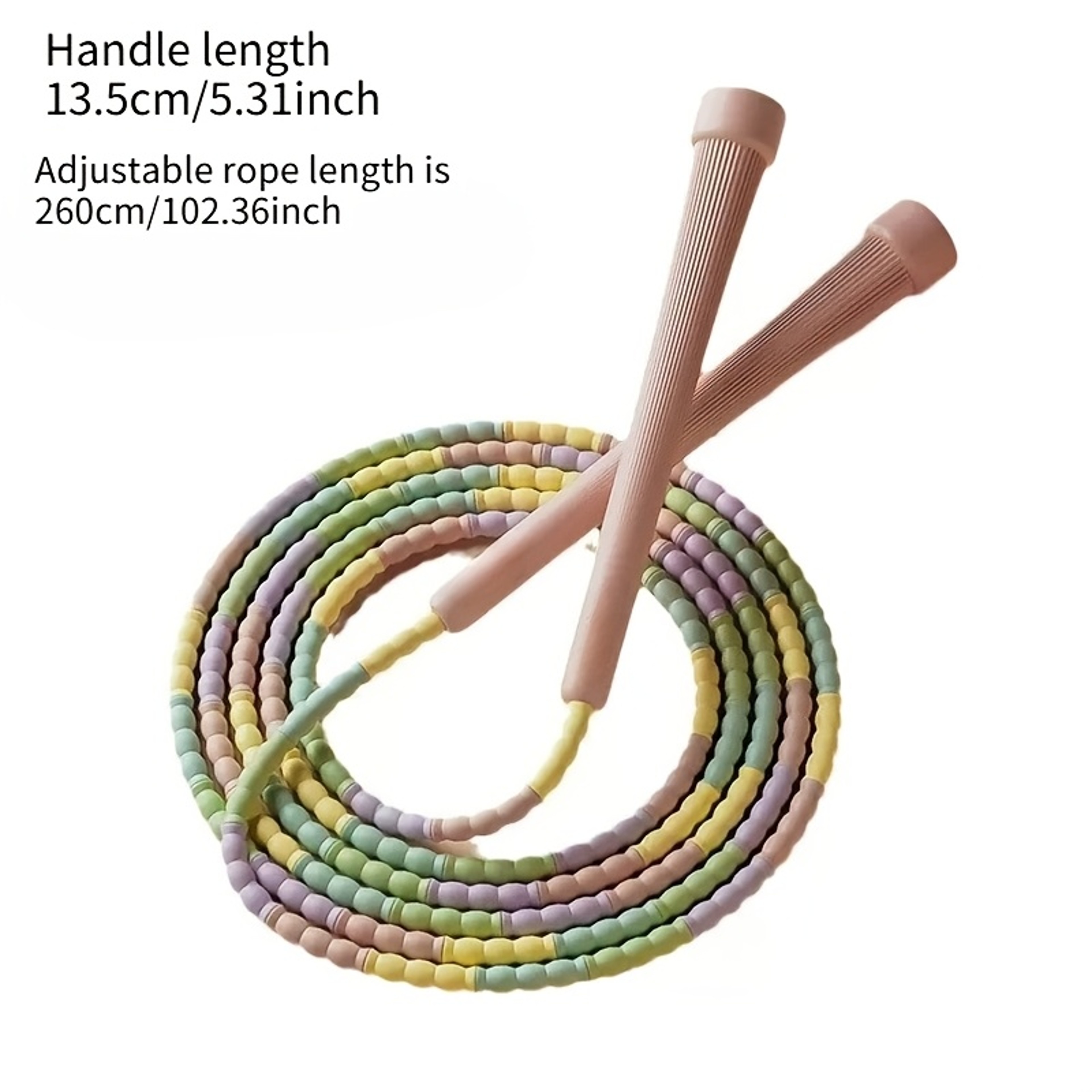 Adjustable Rainbow Jump Rope Tangle Free Fitness Skipping Rope for Home Workout Training – view 3