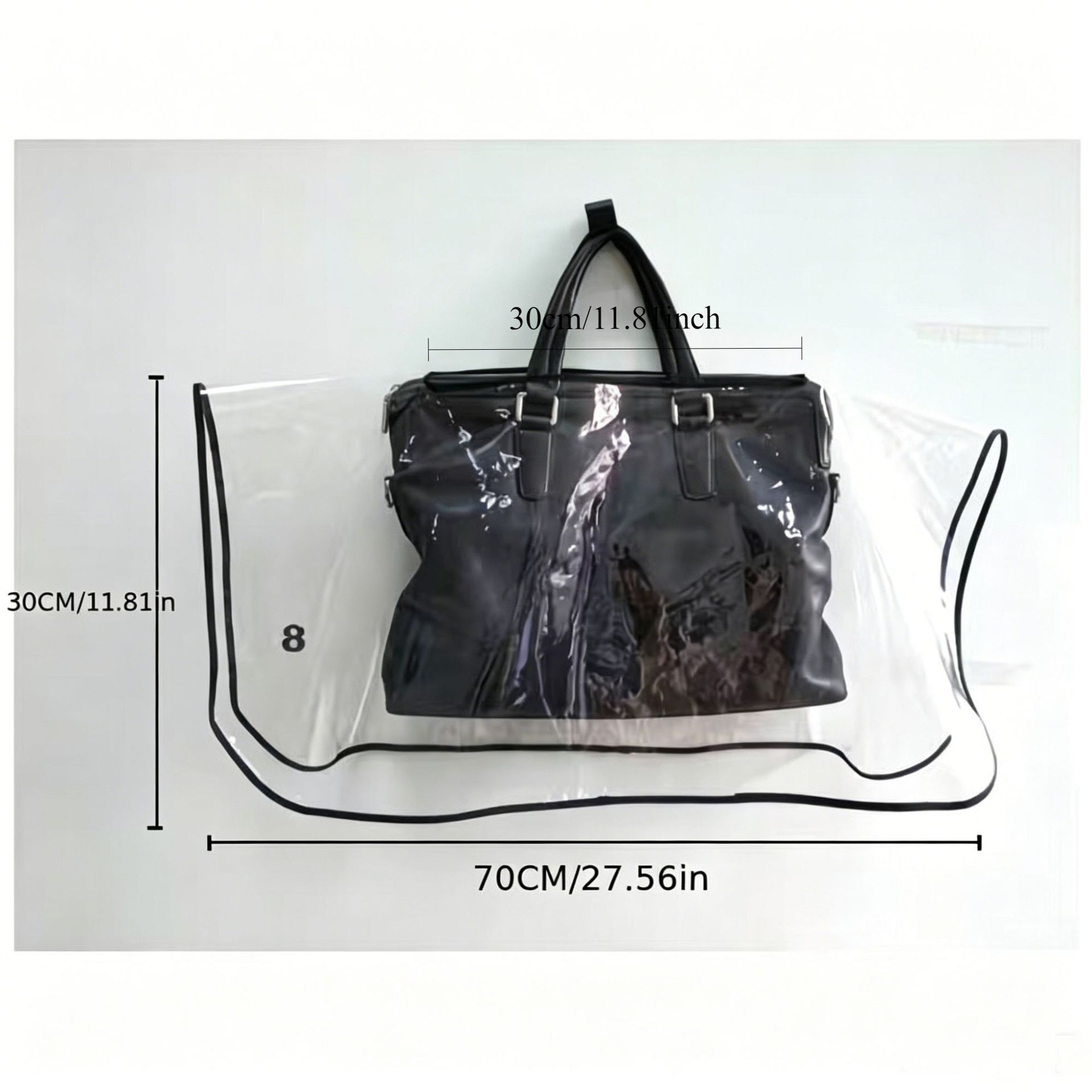 Universal Transparent Handbag Rain Cover Waterproof Bag Protector for Daily Protection – view 6