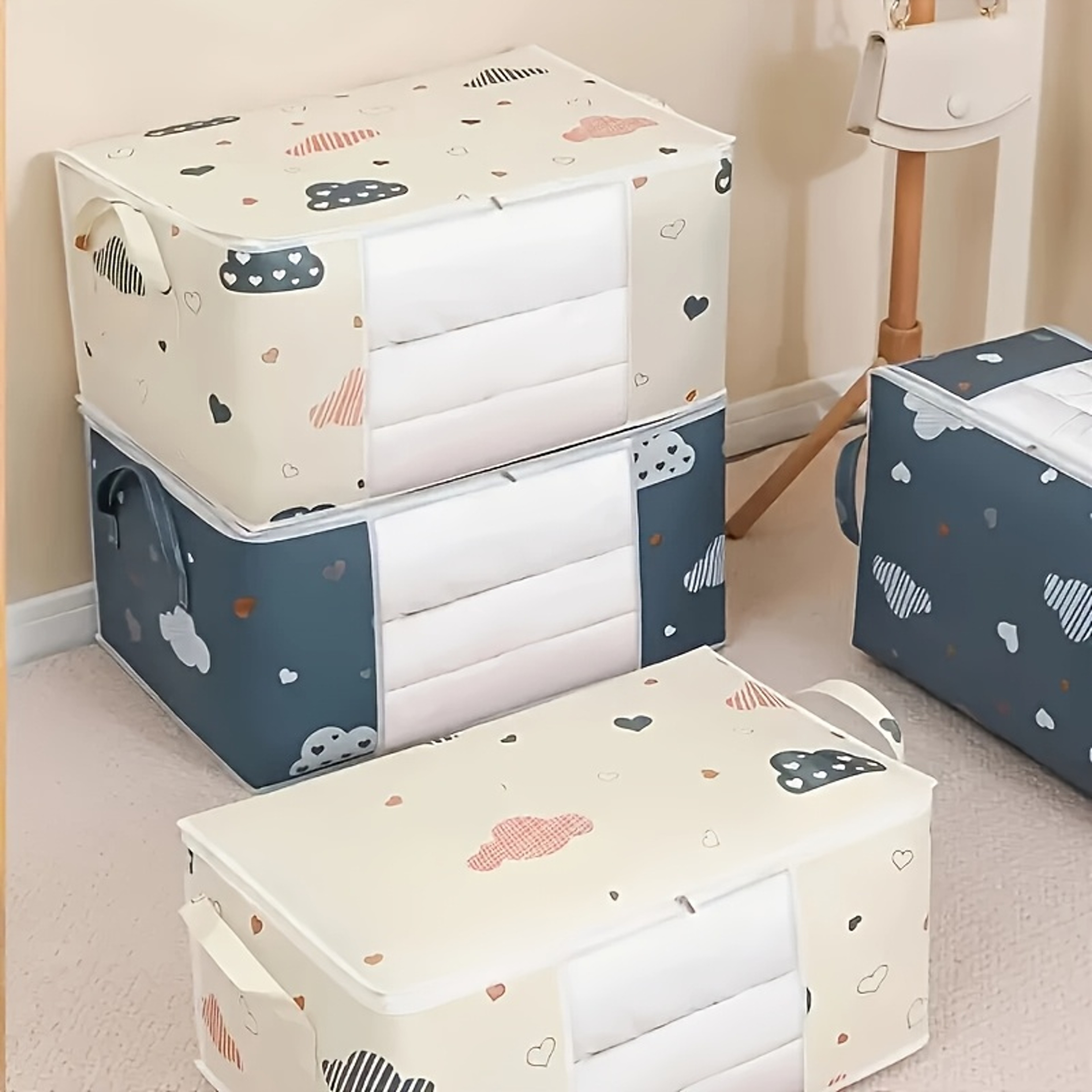 Clear View Underbed Storage Bag for Clothes Quilt and Bedding Organization – view 1