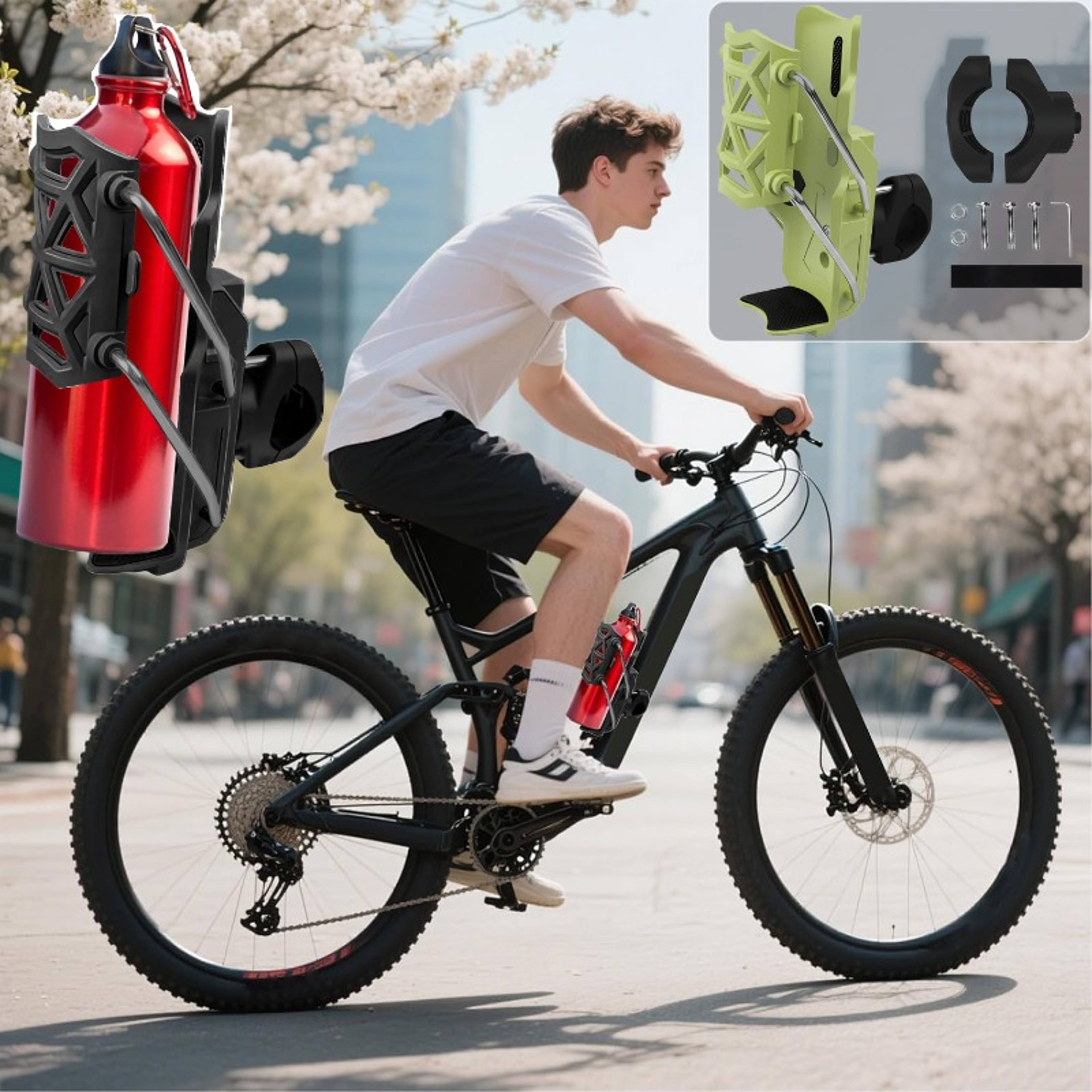 Rotatable Bike Cup Holder Adjustable Handlebar Bottle Mount For Bicycles E Bikes And Motorcycles 4