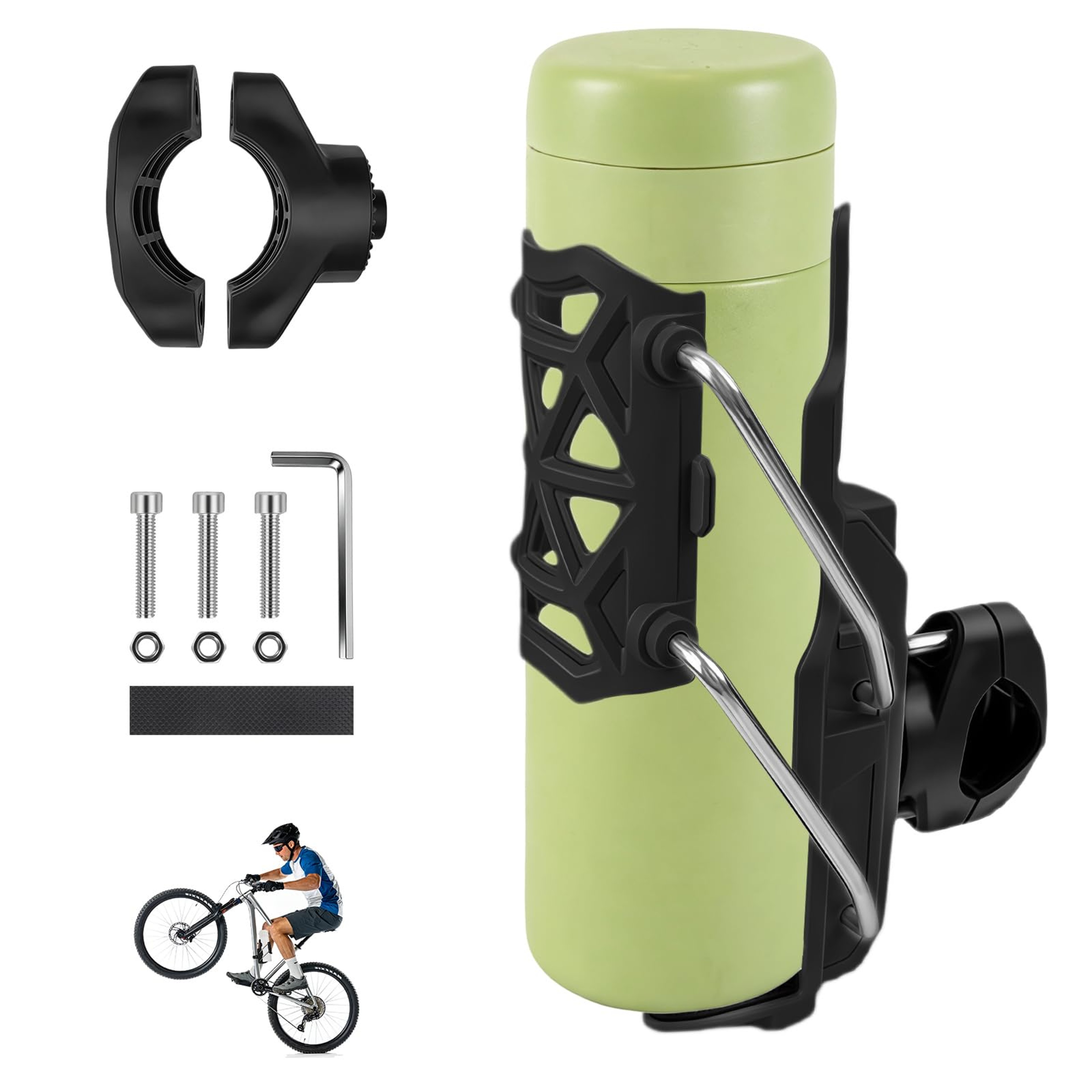 Rotatable Bike Cup Holder Adjustable Handlebar Bottle Mount For Bicycles E Bikes And Motorcycles 5