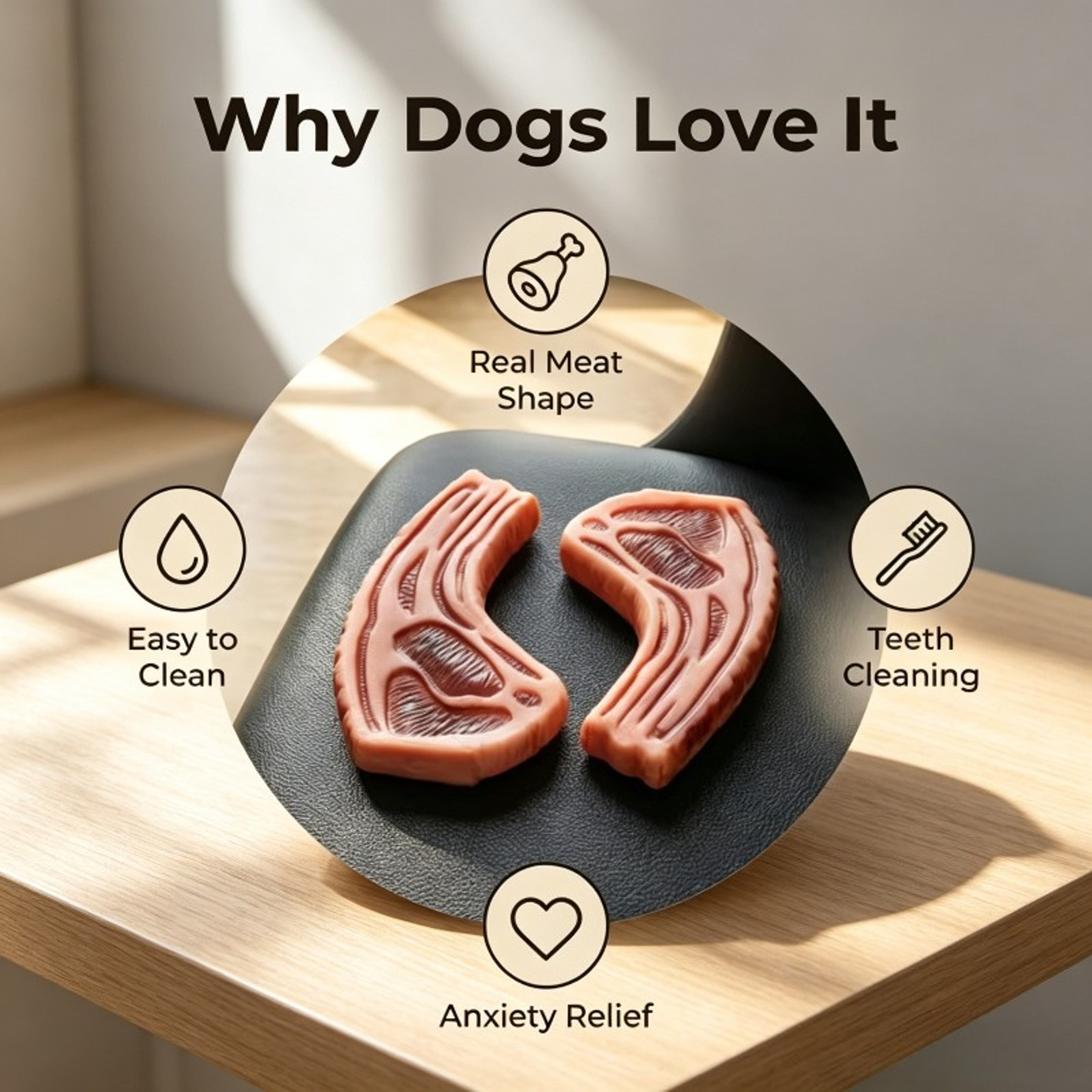 Realistic Meat Design Dog Chew Toy Pack Interactive Teeth Cleaning Toy for Dogs – view 5