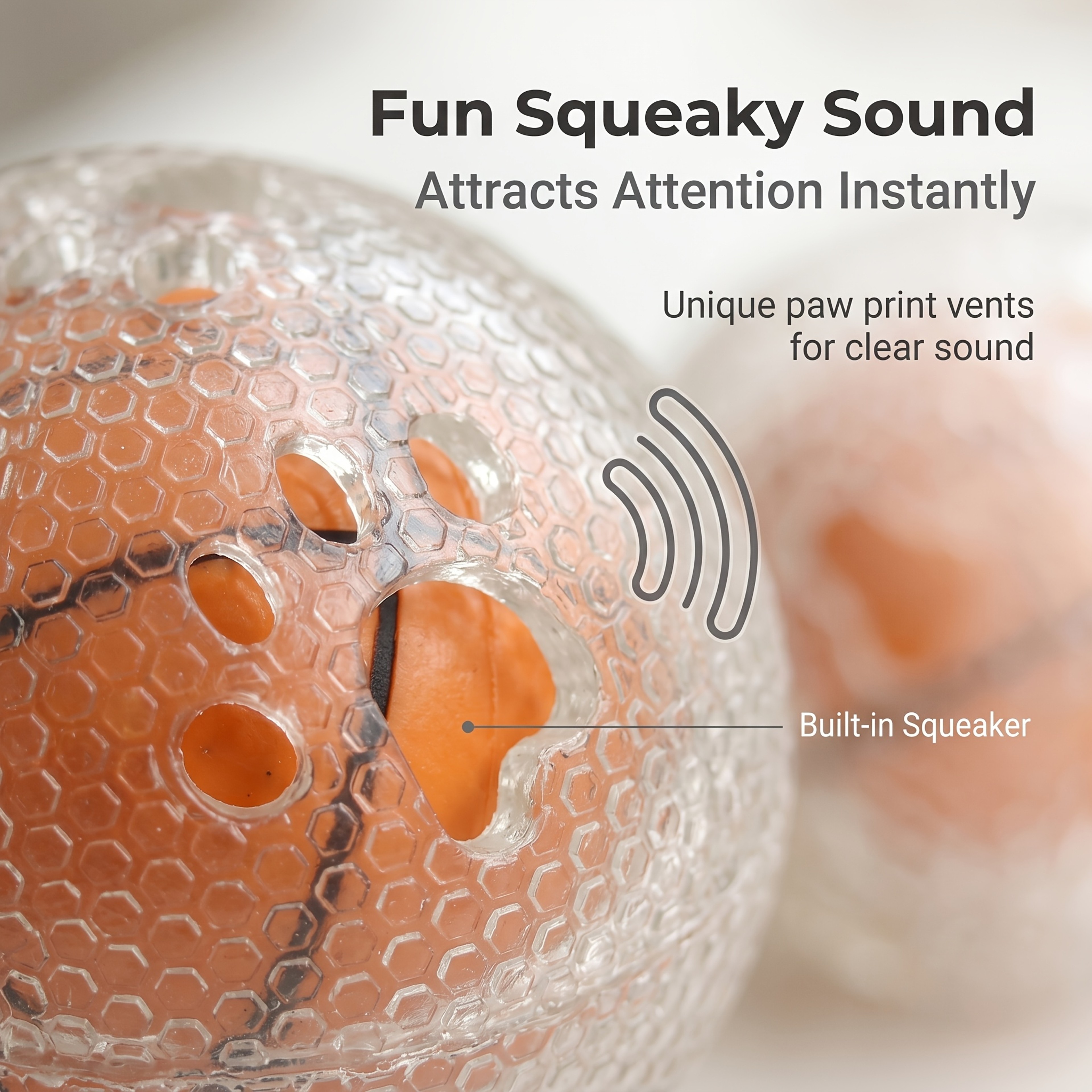 Interactive Squeaky Dog Chew Ball For Dental Cleaning And Play 3