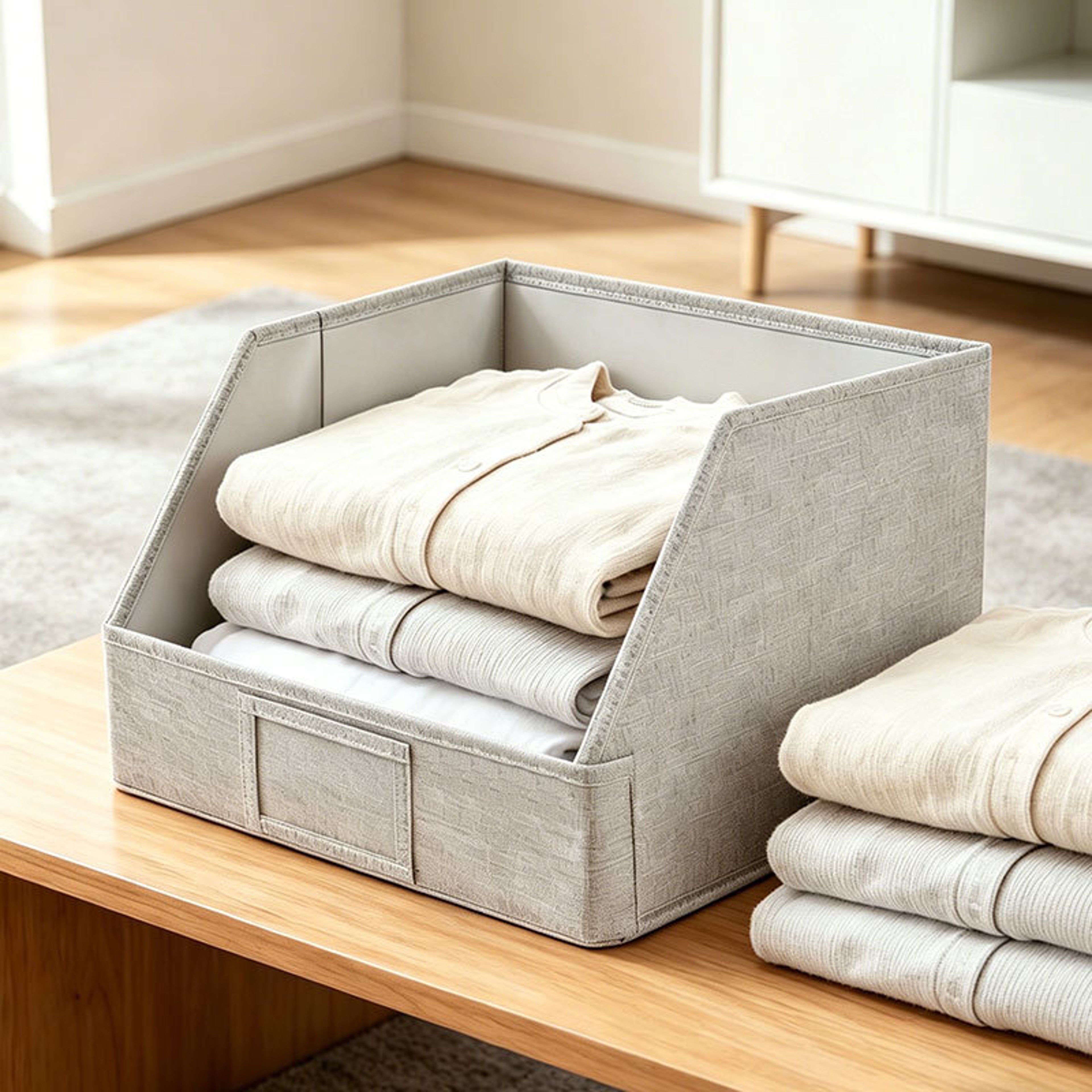 Large Foldable Storage Organizer Box for Clothes and Home Space Saving – view 1