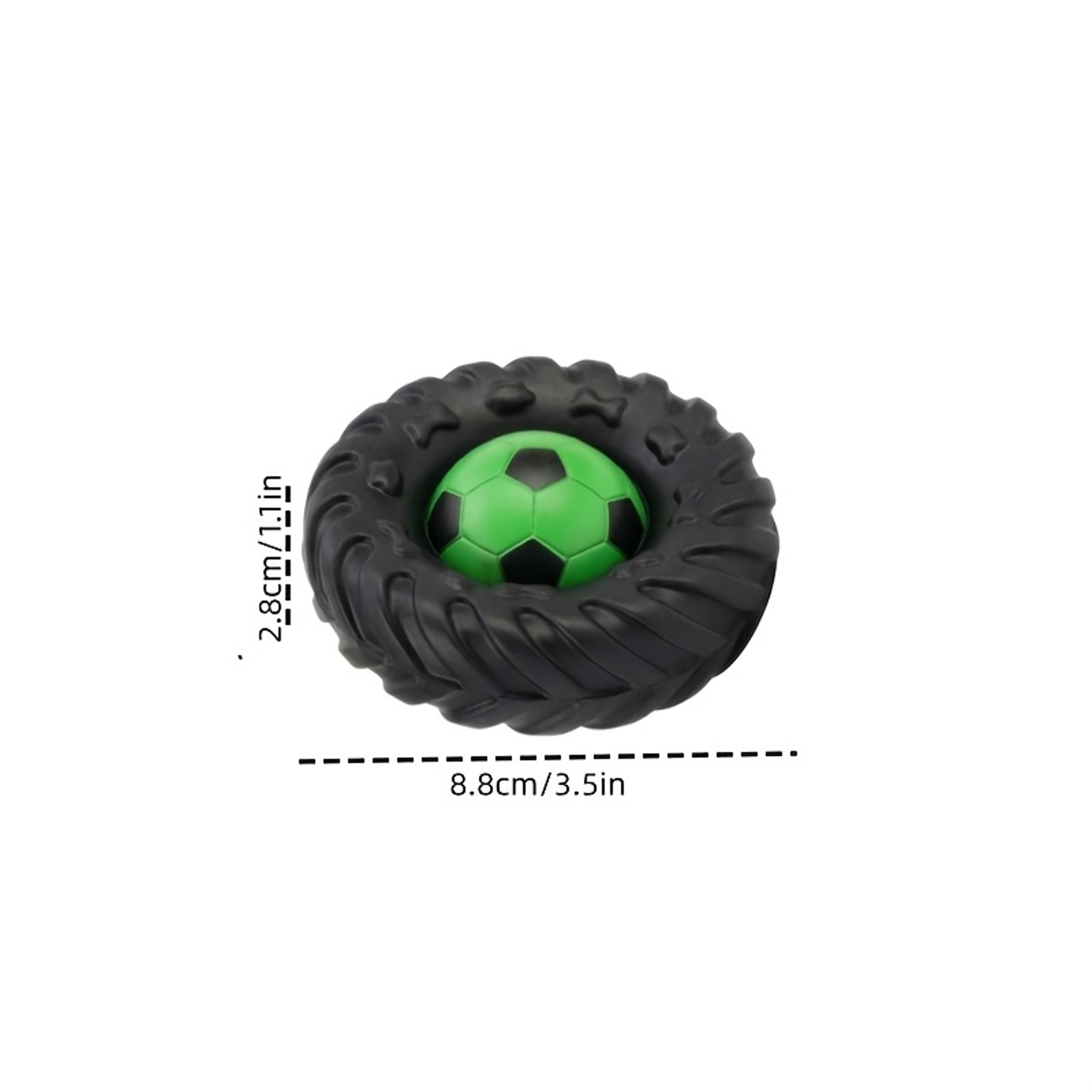 Tire Shaped Dog Chew Toy Squeaky Interactive Toy For Aggressive Chewers 2