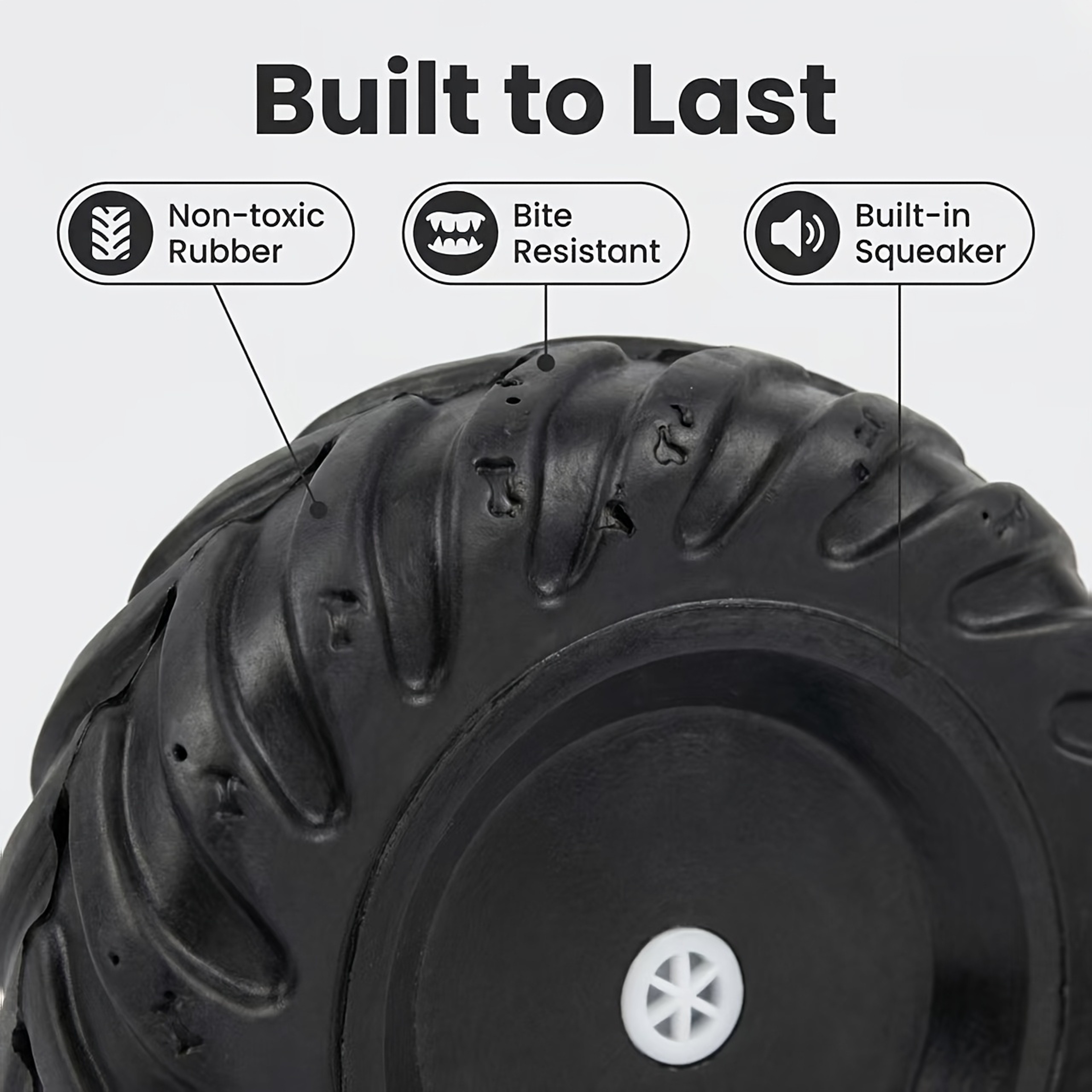 Tire Shaped Dog Chew Toy Squeaky Interactive Toy For Aggressive Chewers 4