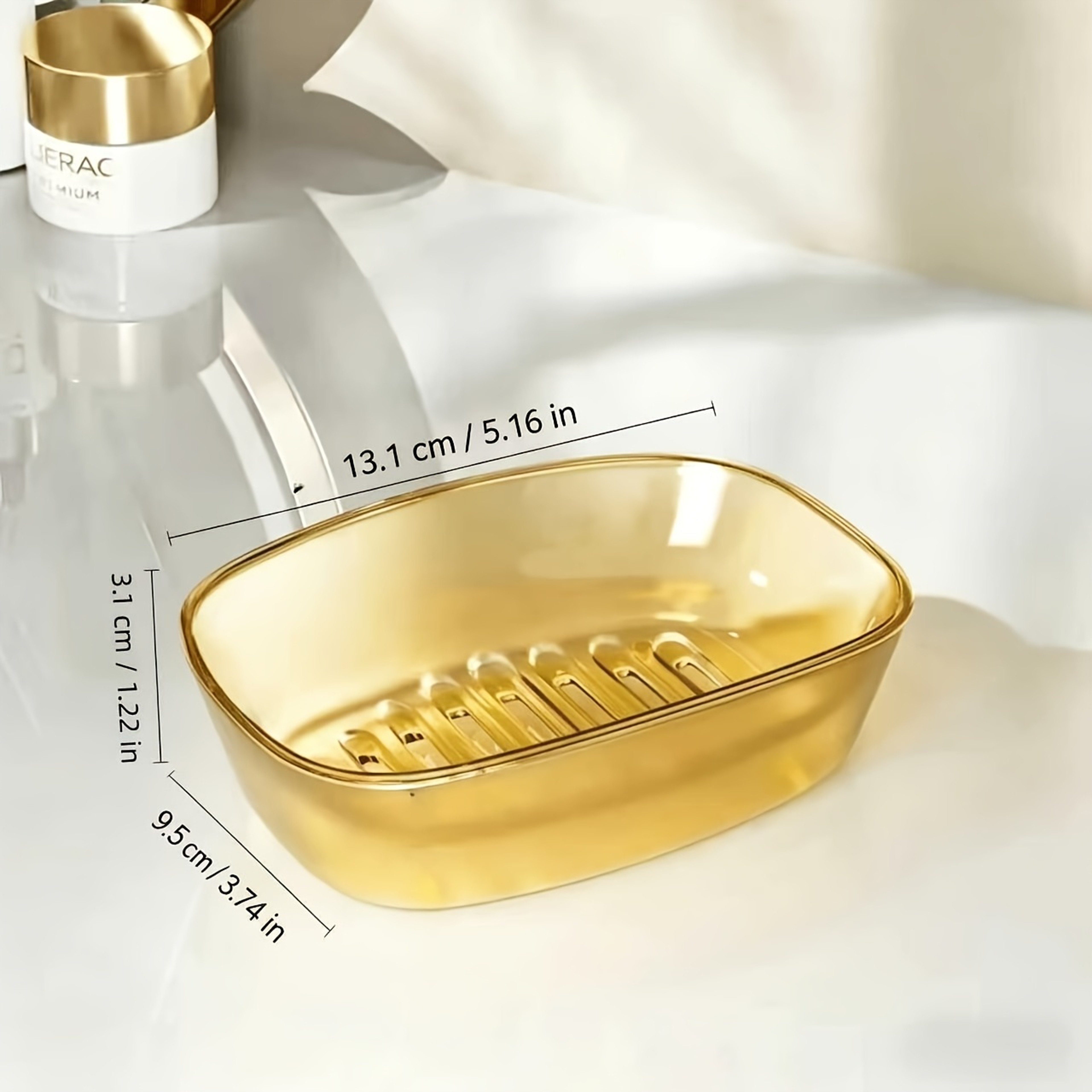 Double Layer Soap Dish with Drain Non Slip Bathroom Soap Holder for Dry Clean Soap Storage – view 4