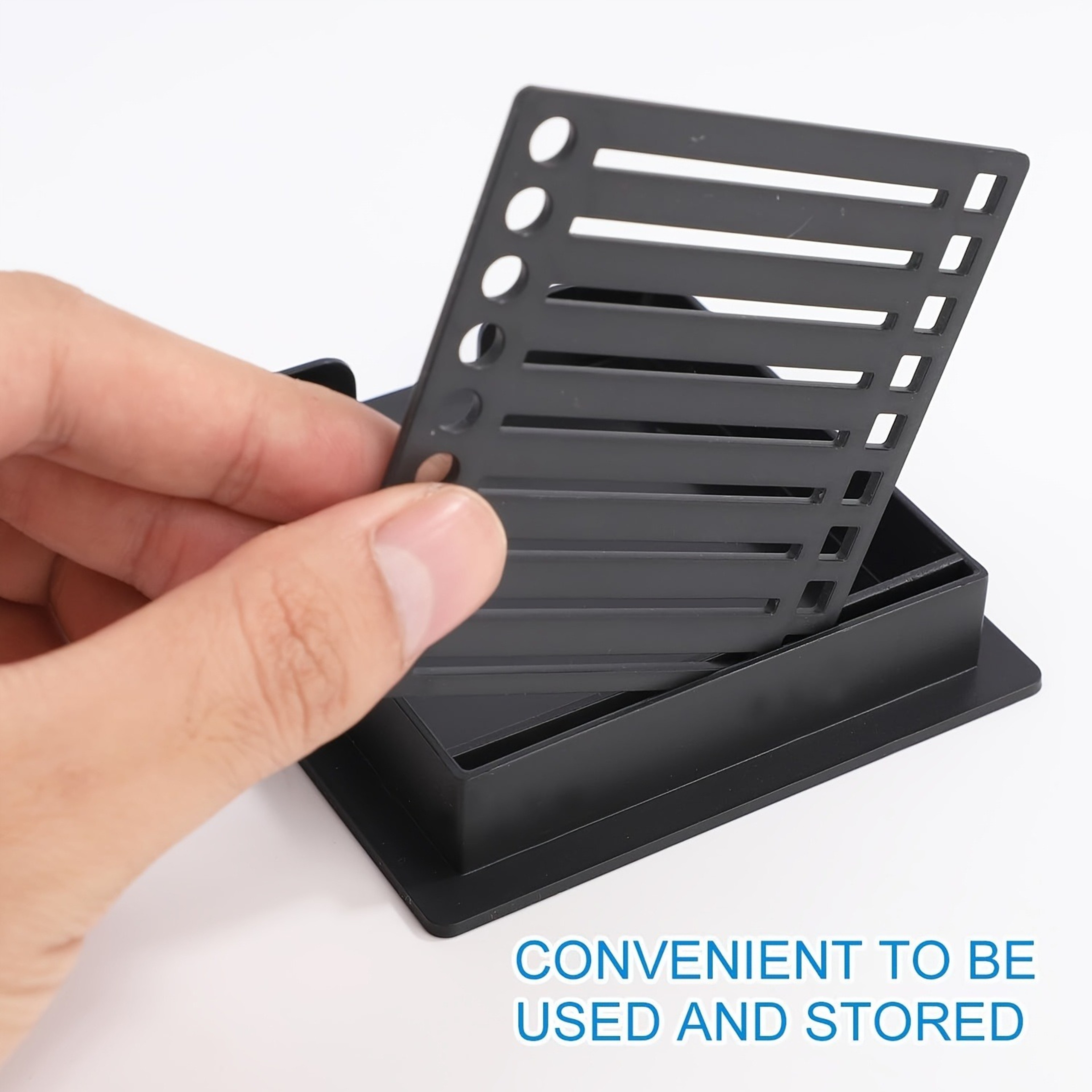 Desktop Sticky Notes Dispenser With Built In Stencil Design For Creative Desk Organization 1