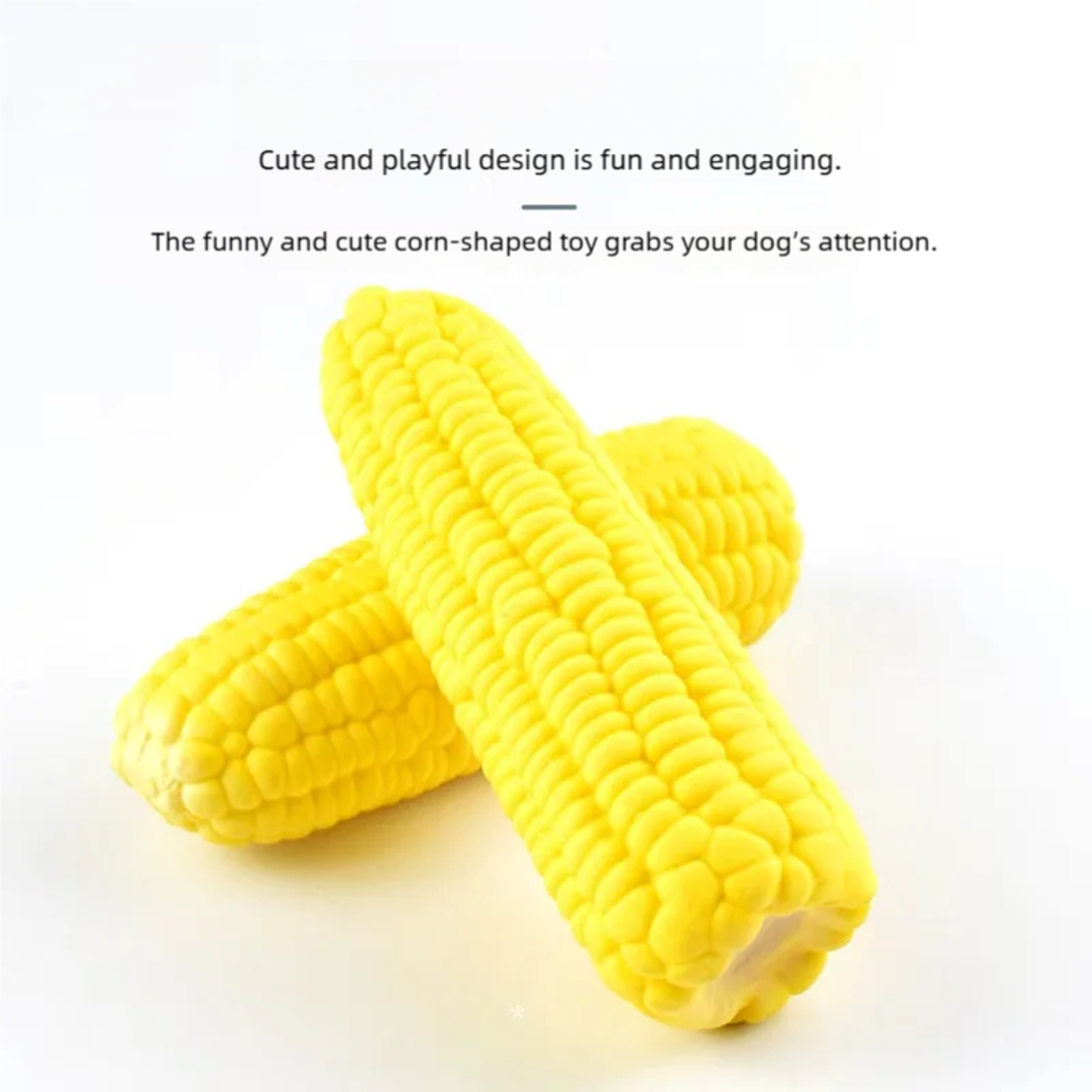 Corn Shape Latex Dog Chew Toy Squeaky Interactive Puppy Training Toy – view 2