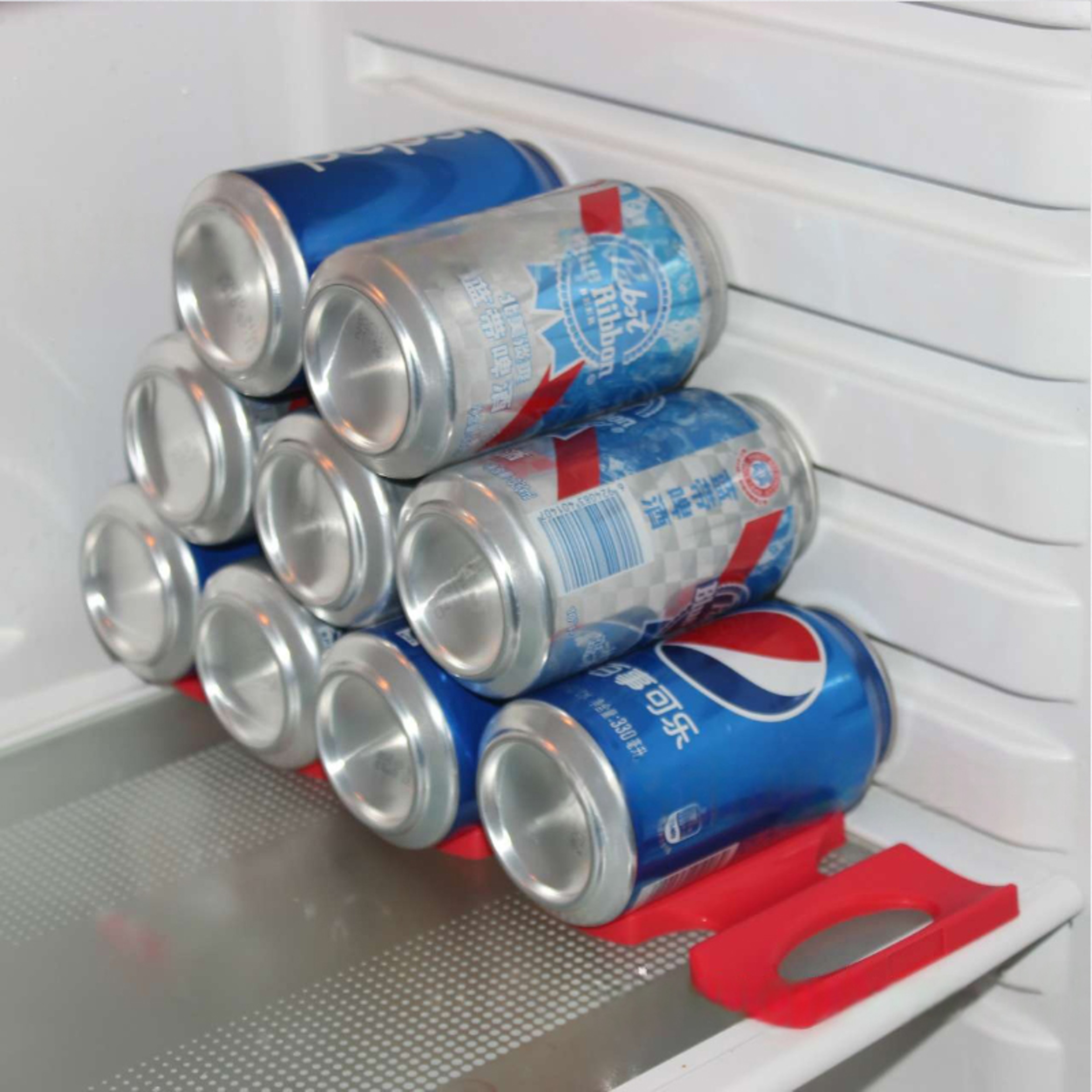 Silicone Fridge Can Organizer Bottle Holder Space Saving Beverage Rack 4