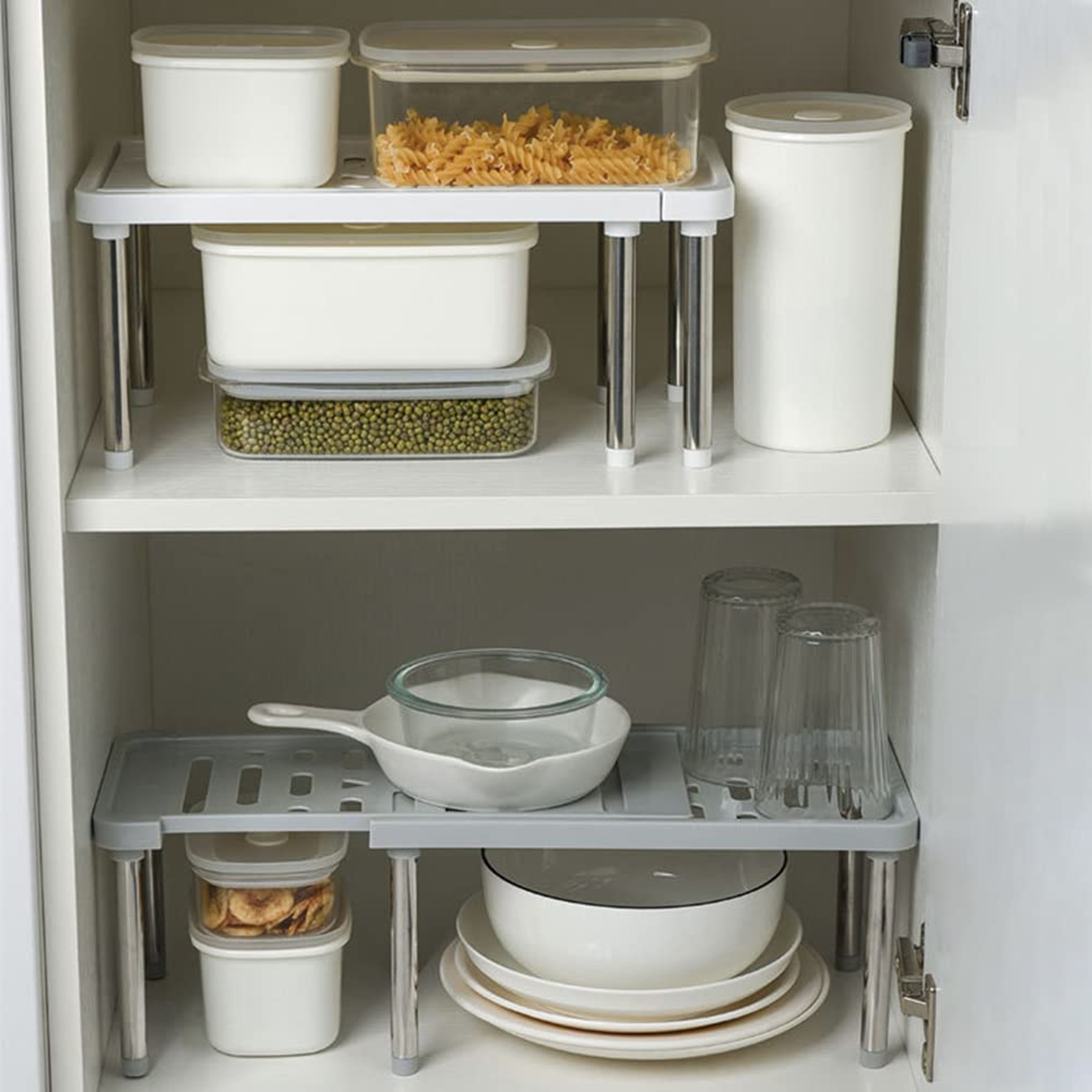 Retractable Shelf Organizer Stainless Steel Kitchen Storage Rack For Seasoning Bottles 0