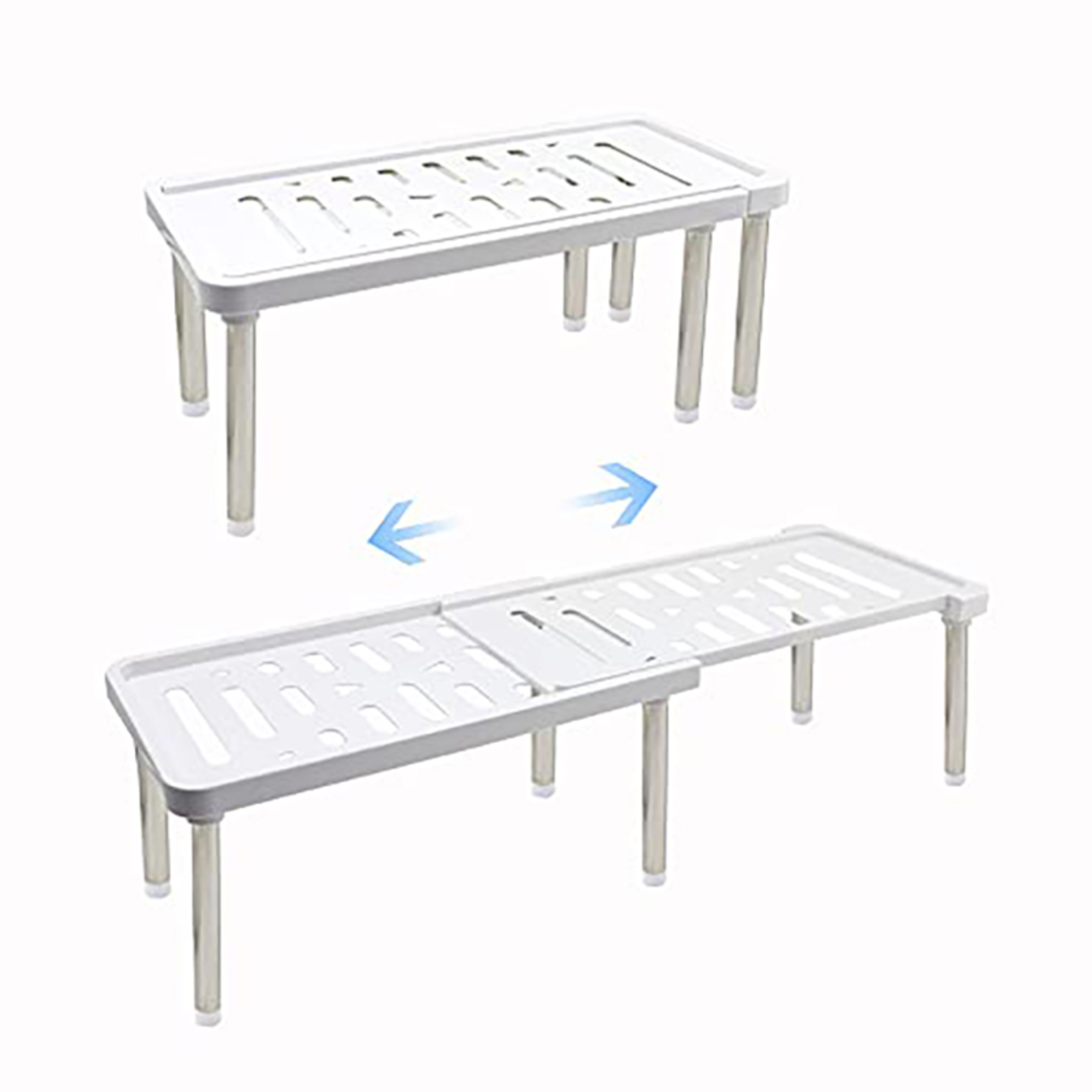 Retractable Shelf Organizer Stainless Steel Kitchen Storage Rack For Seasoning Bottles 6
