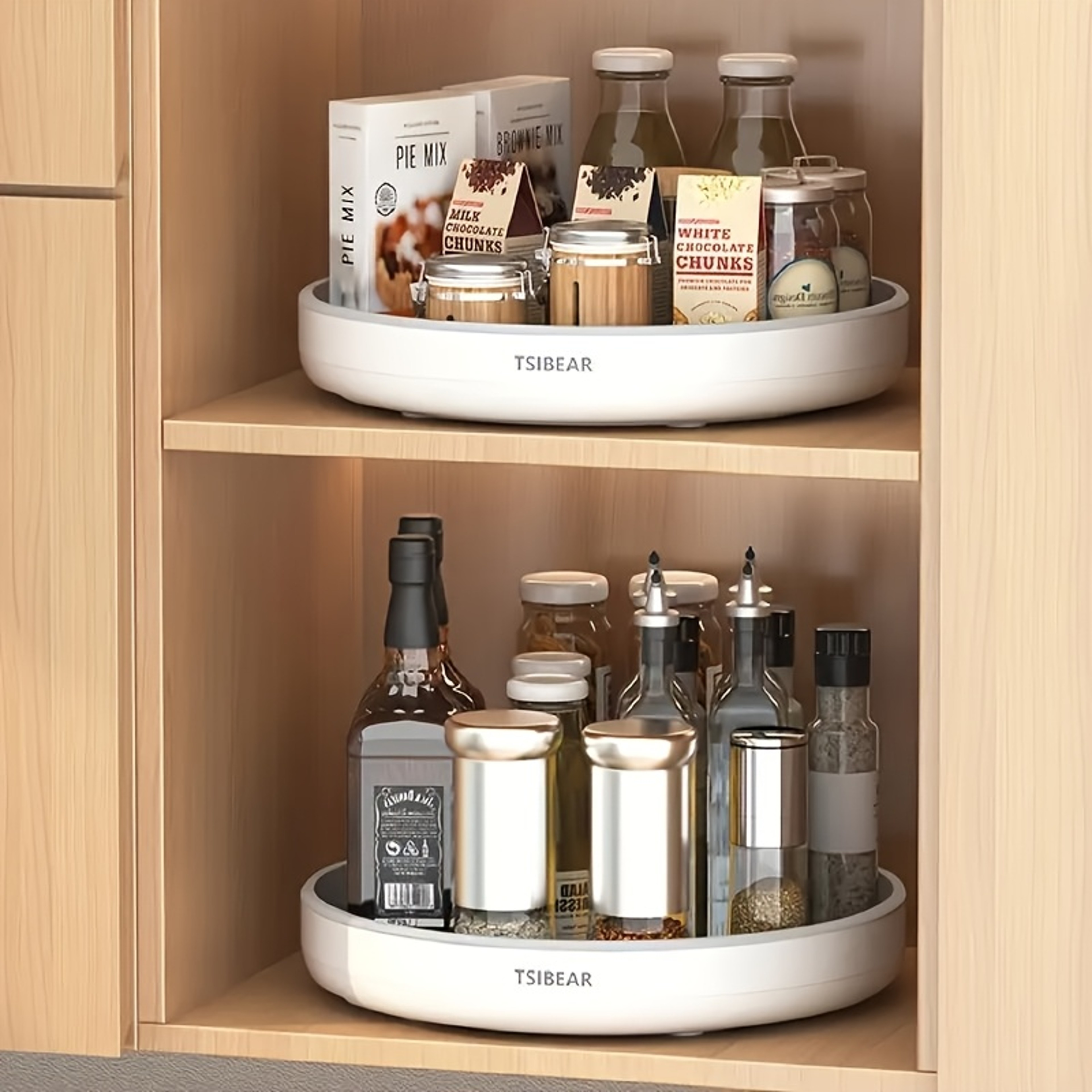 Rotating Spice Rack Organizer Lazy Susan Turntable for Kitchen Countertop Storage – view 1