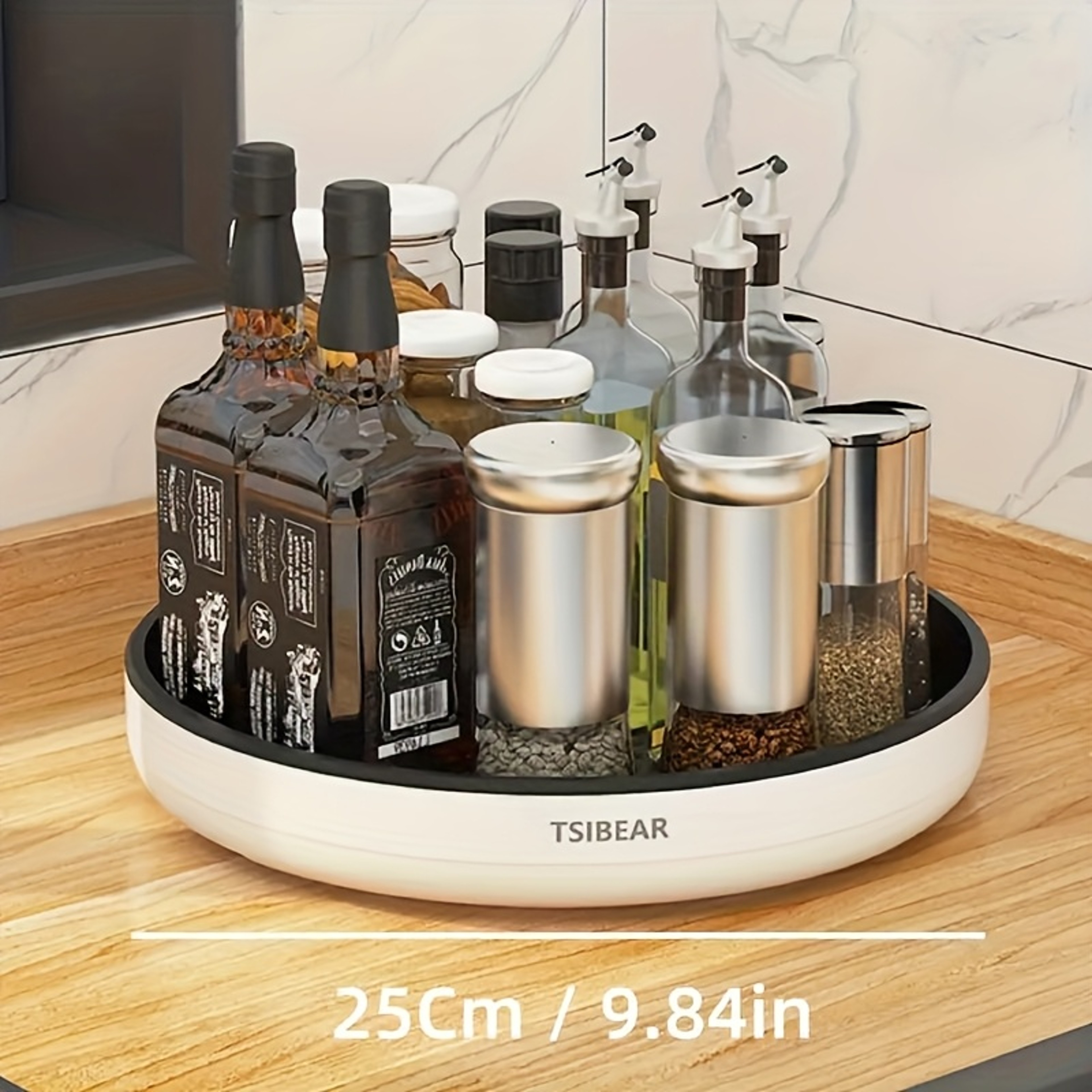 Rotating Spice Rack Organizer Lazy Susan Turntable for Kitchen Countertop Storage – view 5