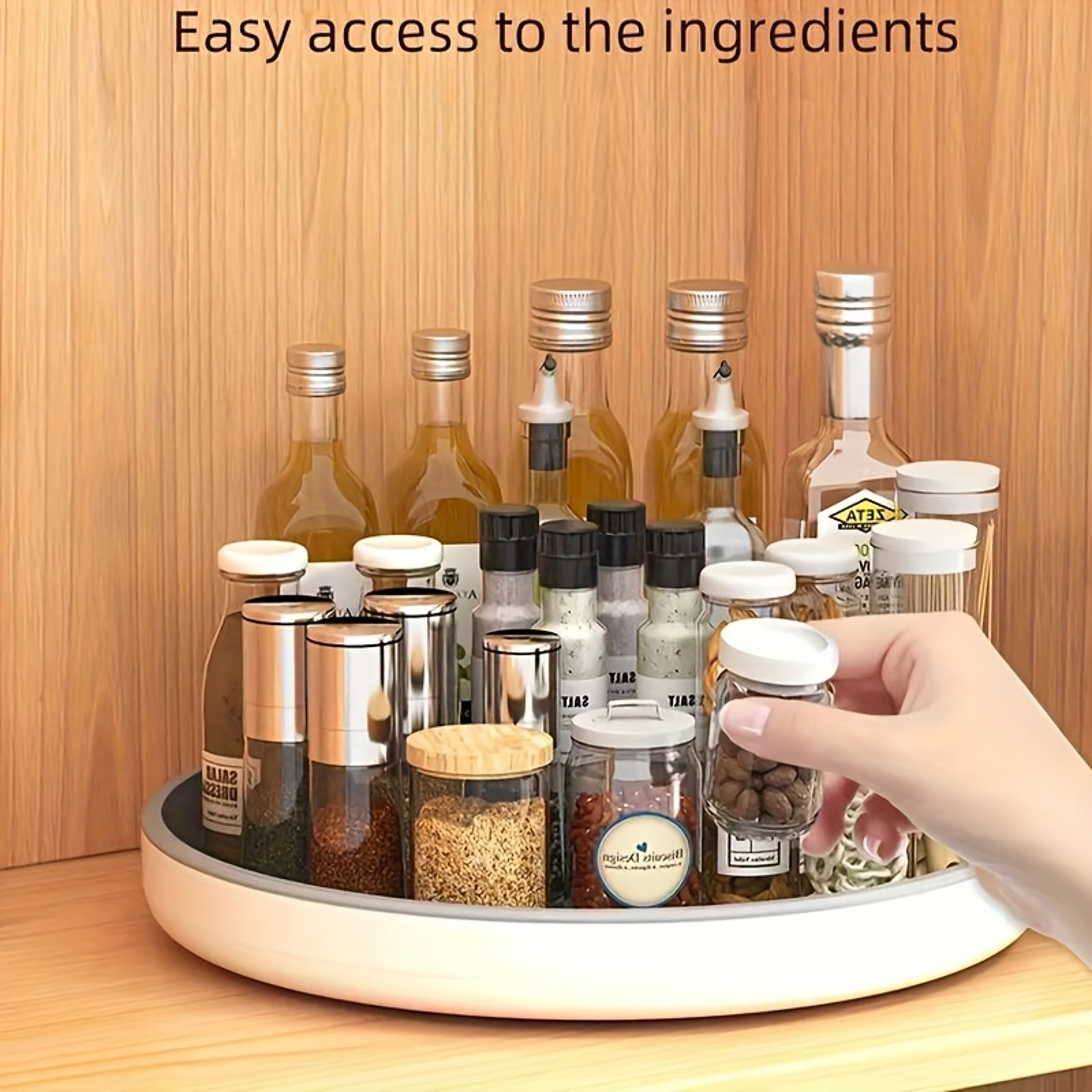 Rotating Spice Rack Organizer Lazy Susan Turntable for Kitchen Countertop Storage – view 6