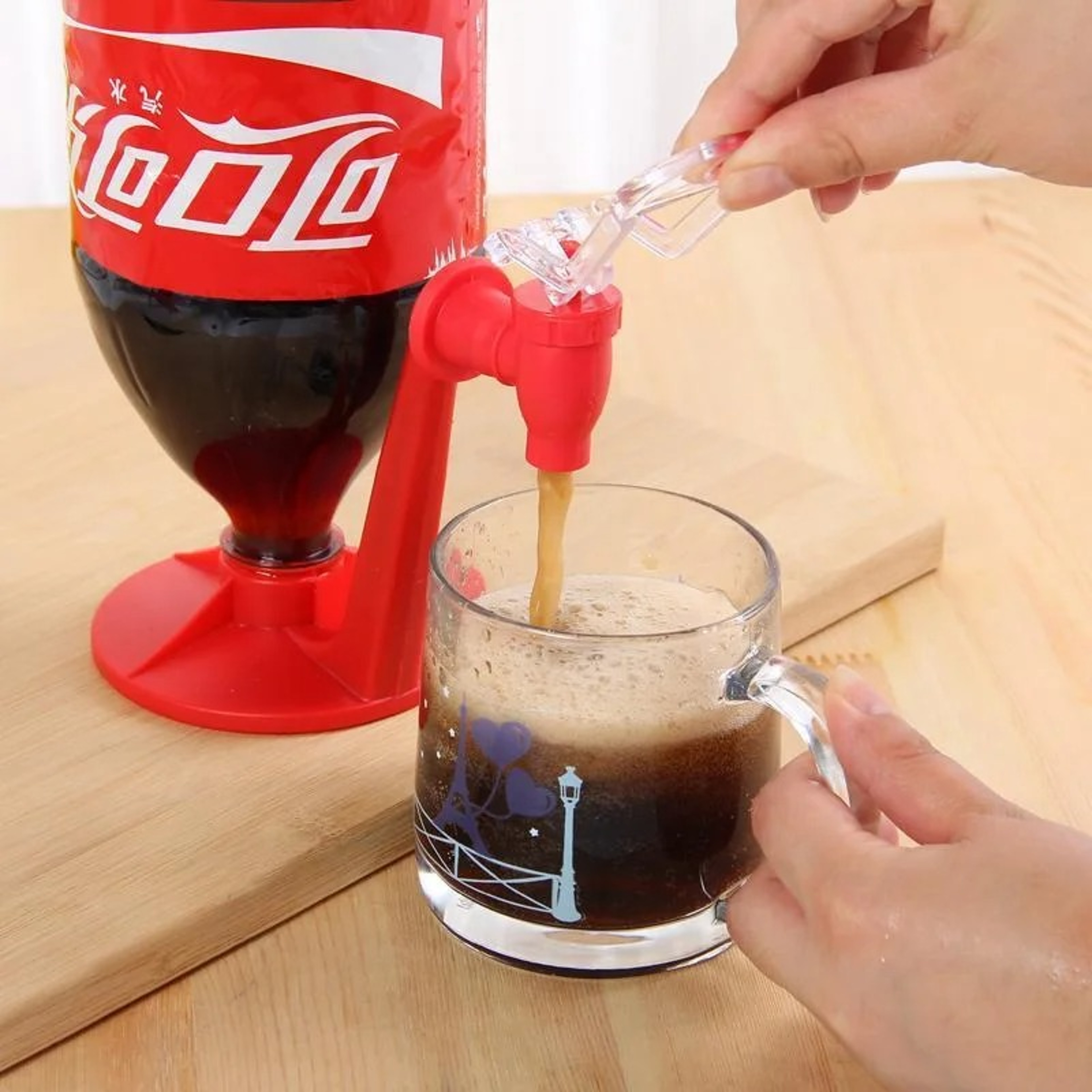 Upside Down Soda Dispenser Tap Bottle Drink Dispenser for Parties and Home Bars – view 1