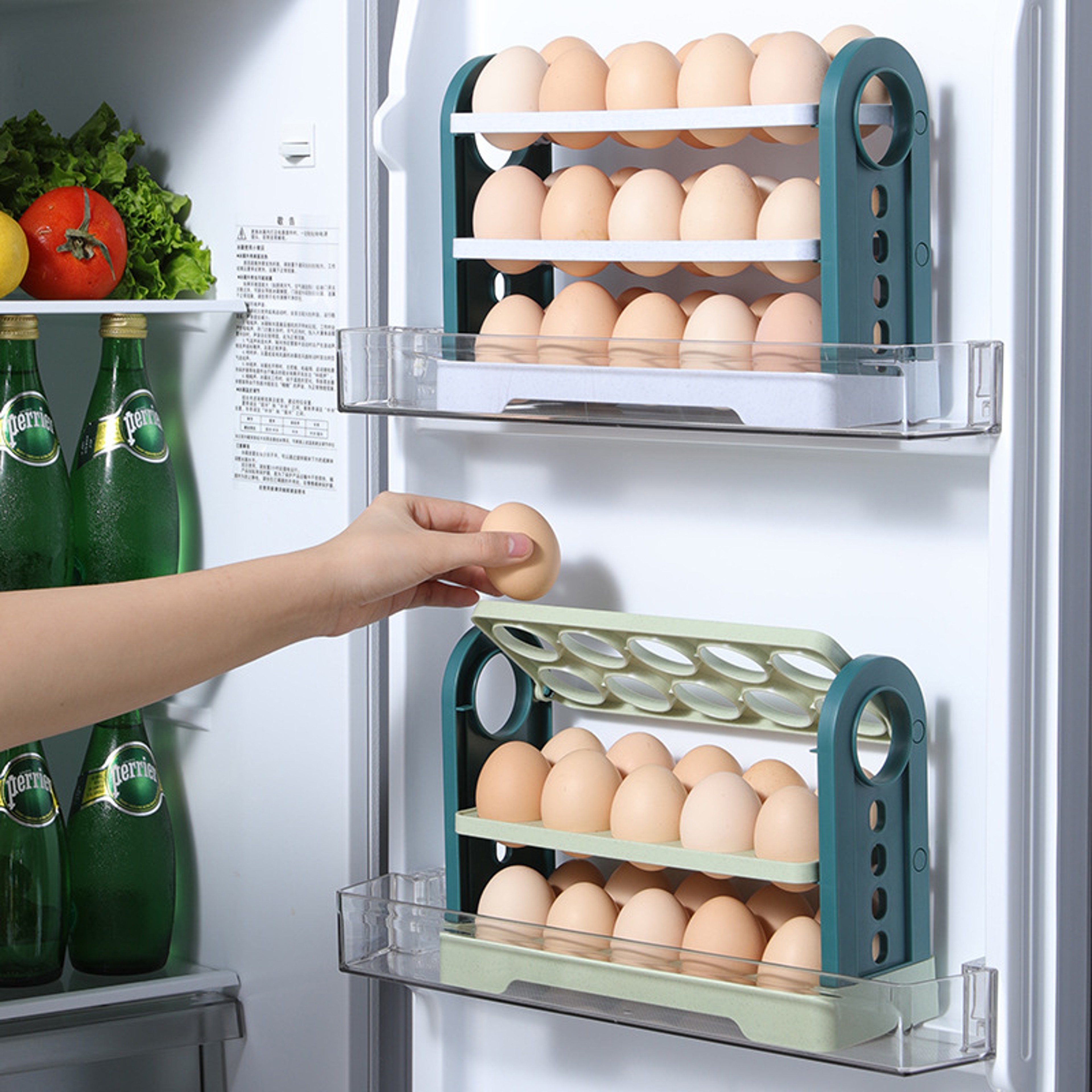 Refrigerator Egg Storage Box Side Door Organizer Tray 0