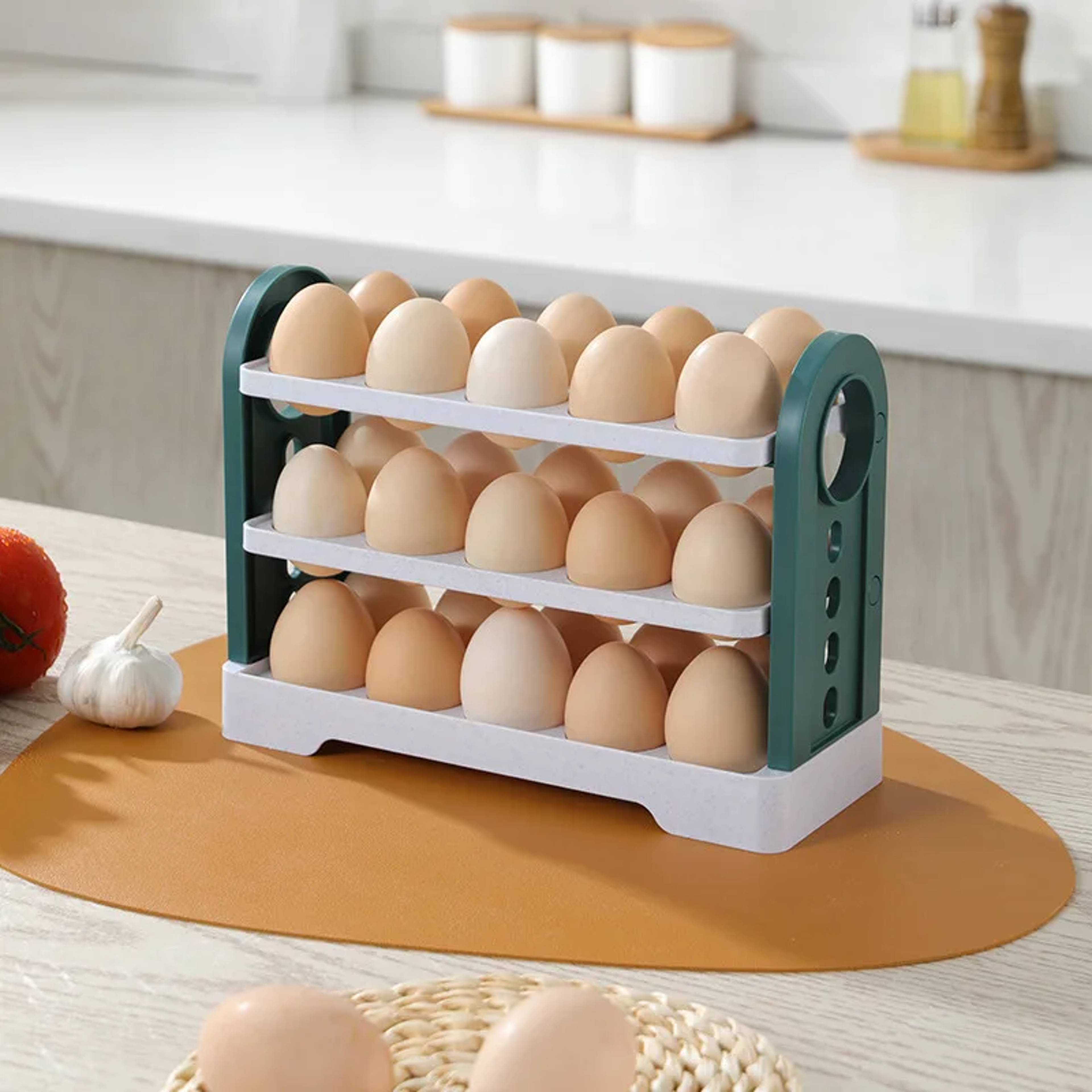 Refrigerator Egg Storage Box Side Door Organizer Tray 4