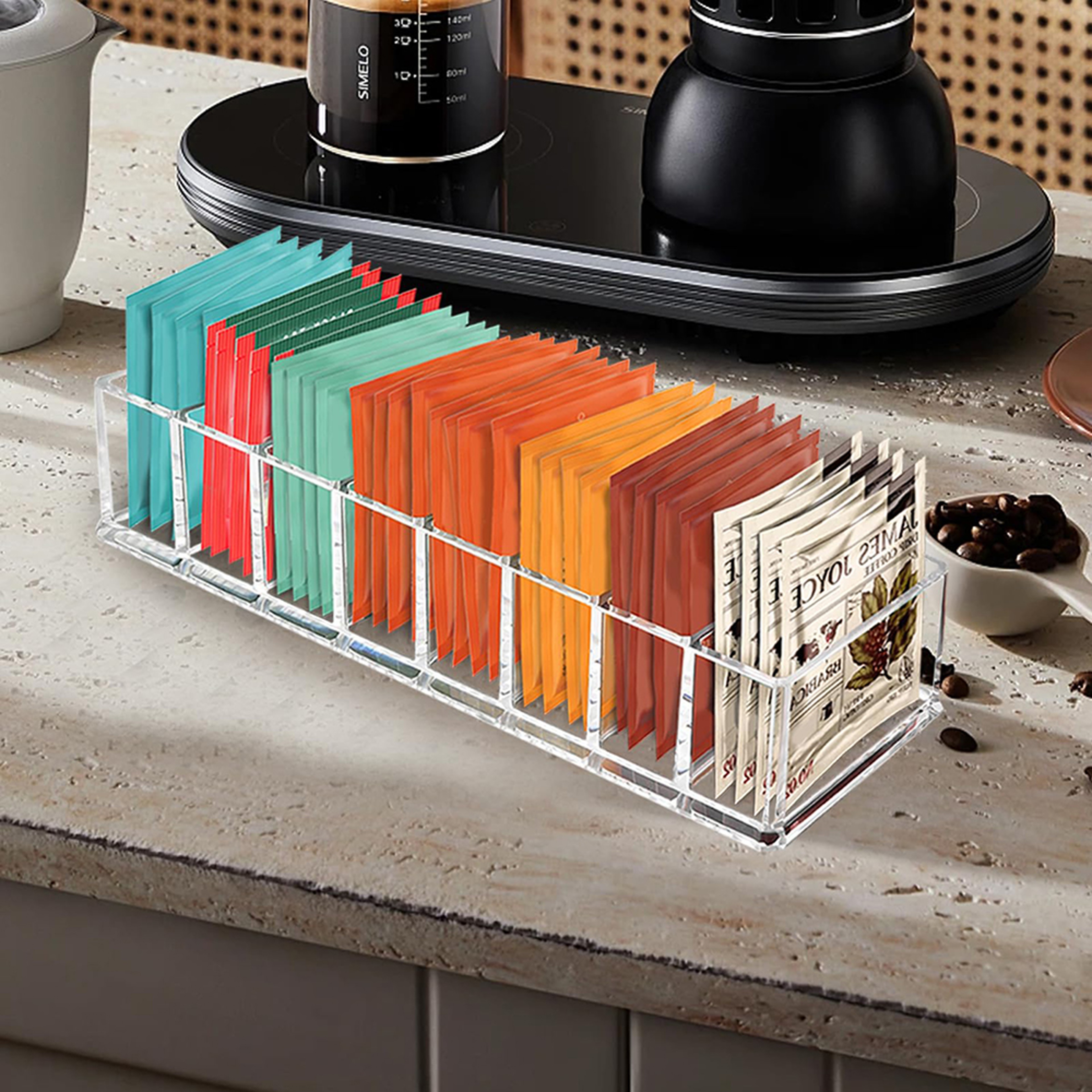 Tea Bag Organizer Kitchen Storage Box Countertop Drawer Container – view 5