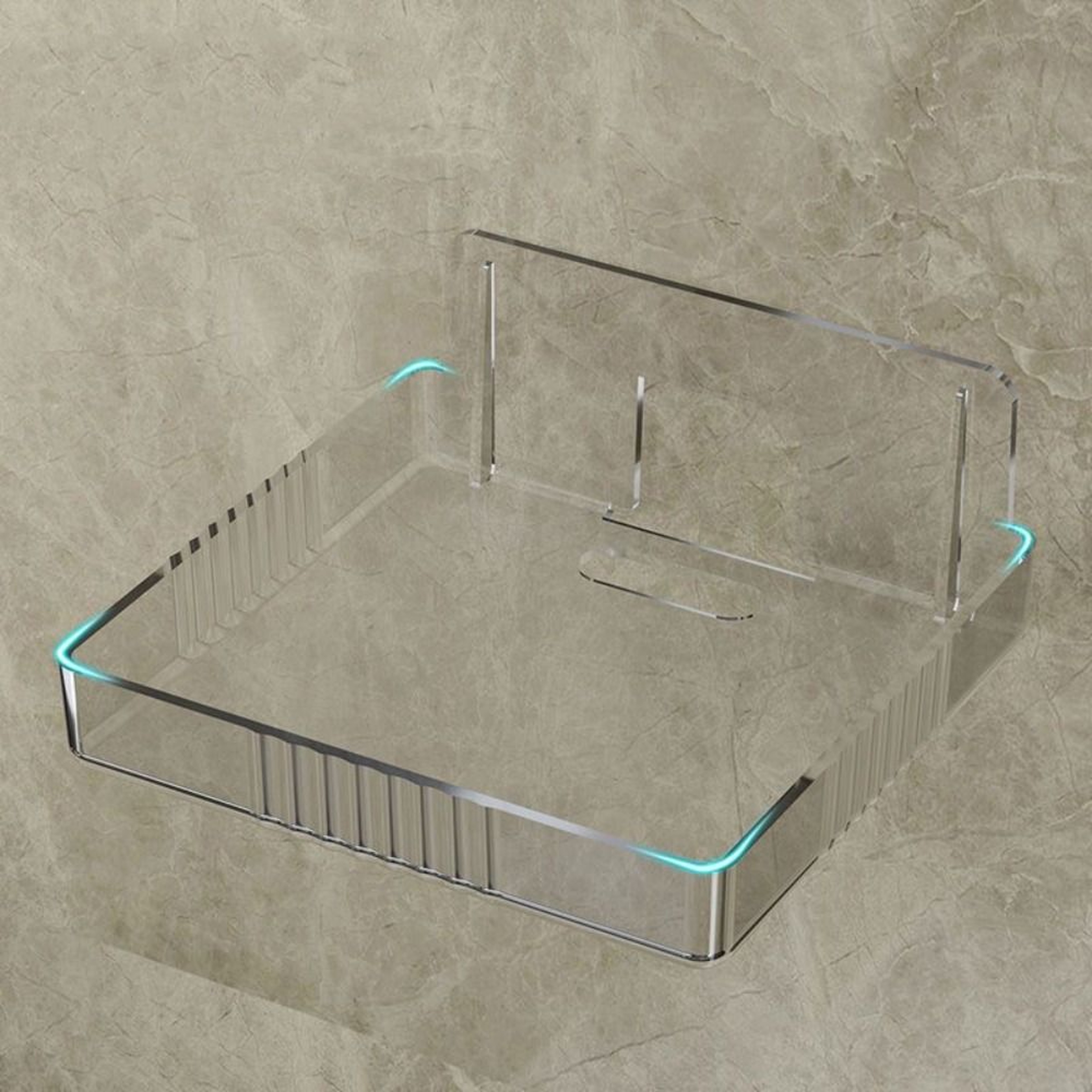 Clear Acrylic Wall Shelf CCTV Camera Holder Floating Storage Rack – view 3