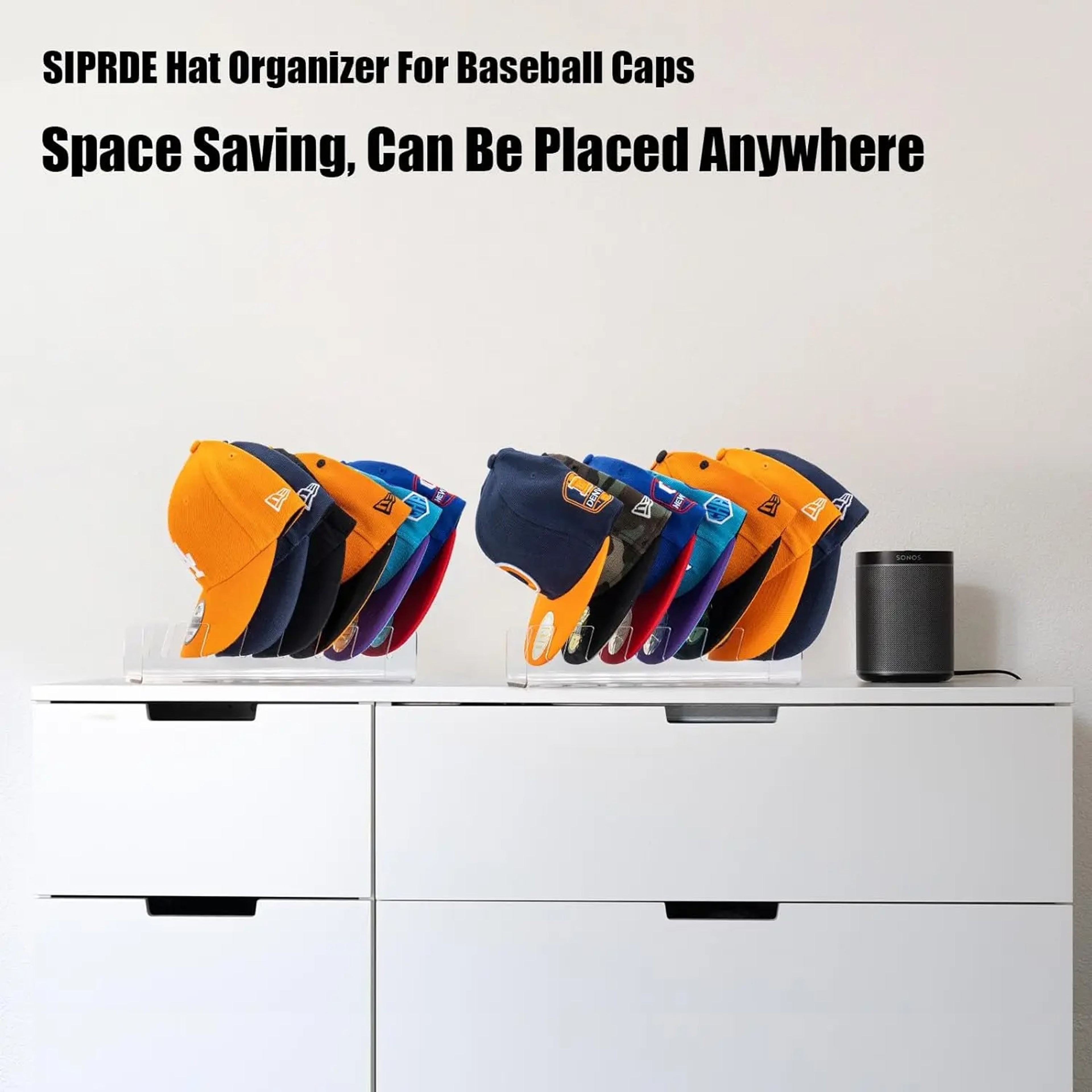 Clear Acrylic Hat Display Rack Baseball Cap Organizer for Closet Storage – view 3