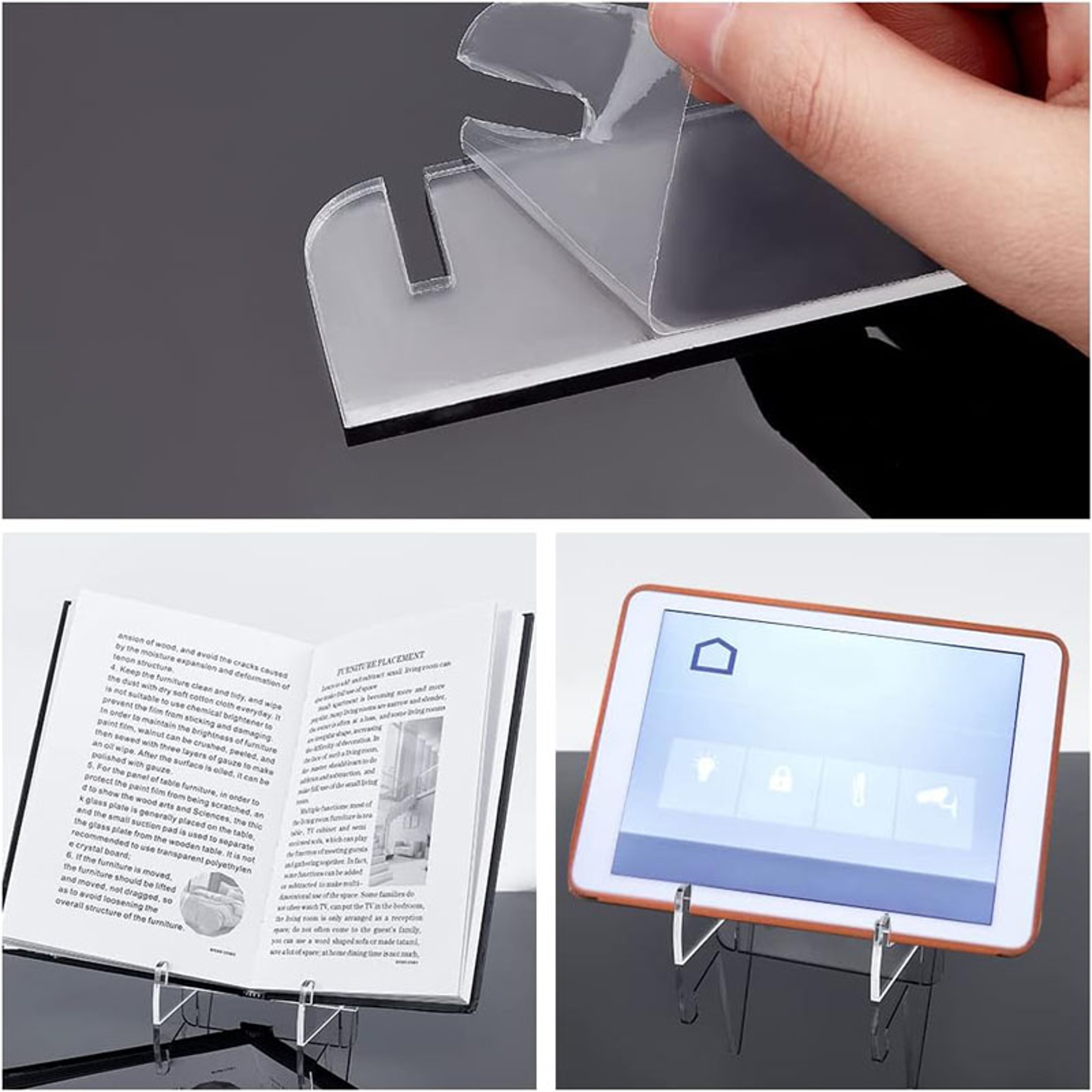 Clear Acrylic Book Display Stand Vinyl Record Comic Tablet Holder – view 4