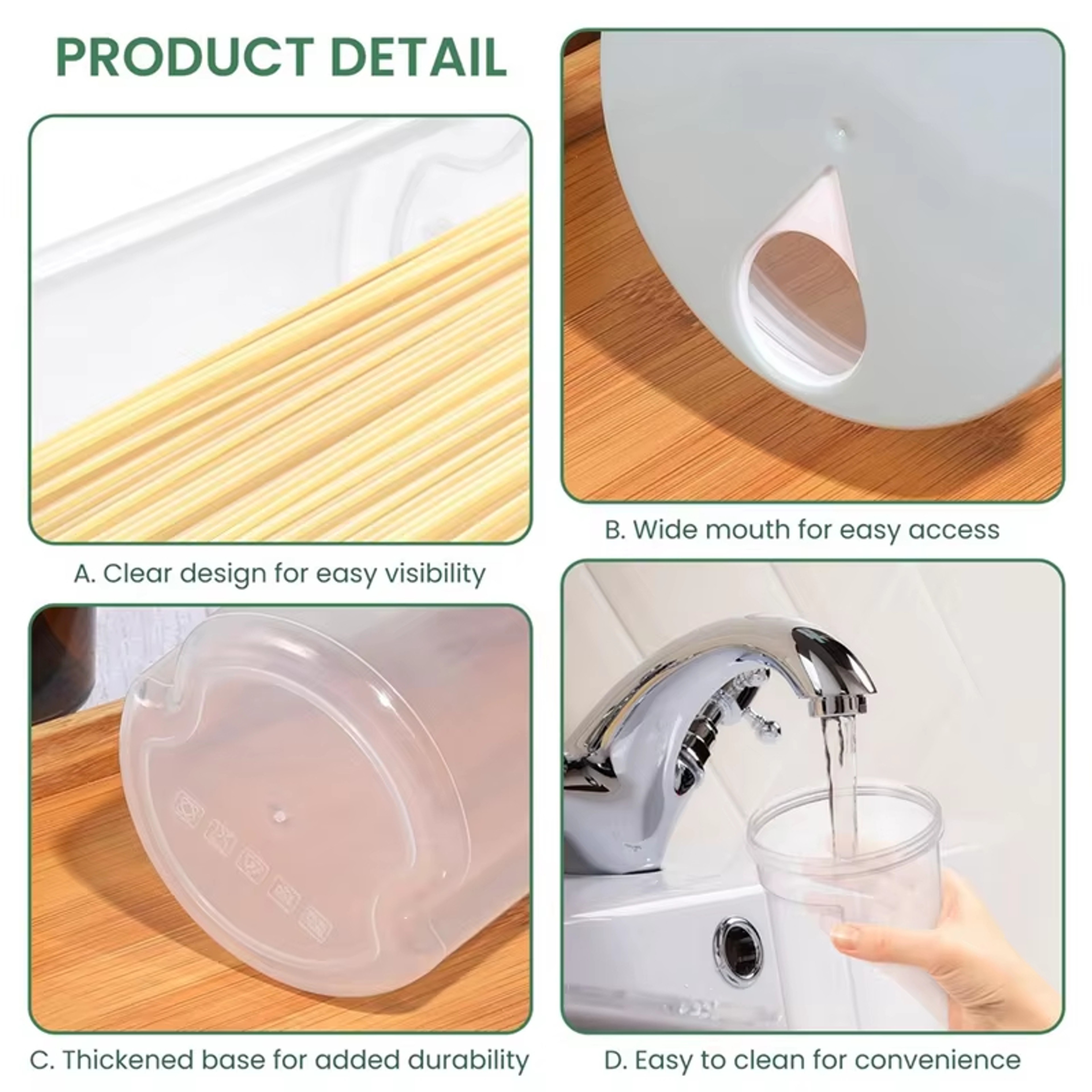 Noodle Storage Container With Quantitative Divider For Kitchen Organization 4