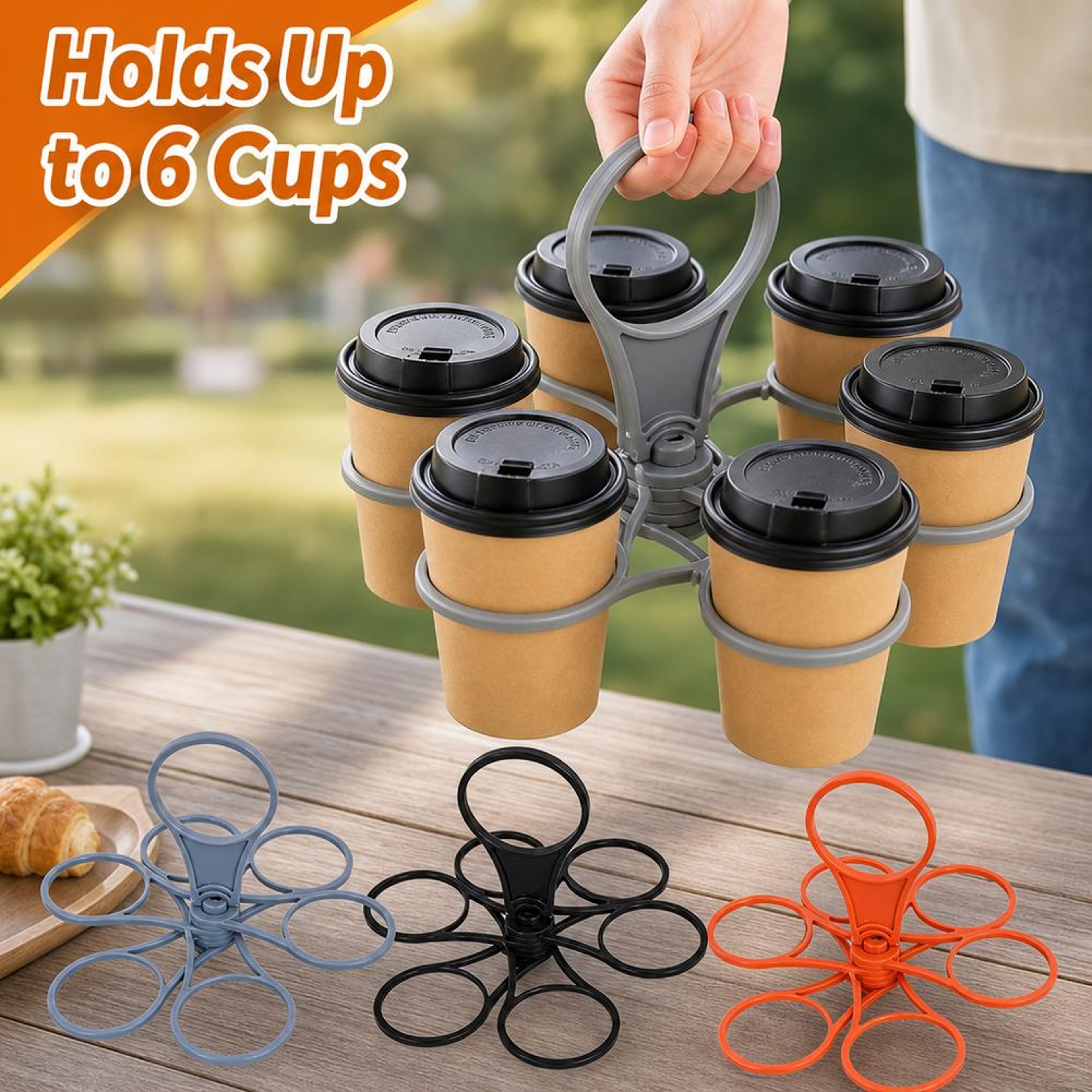 Portable Folding Beverage Rack With Handle For Parties And Outdoor Drinks 0