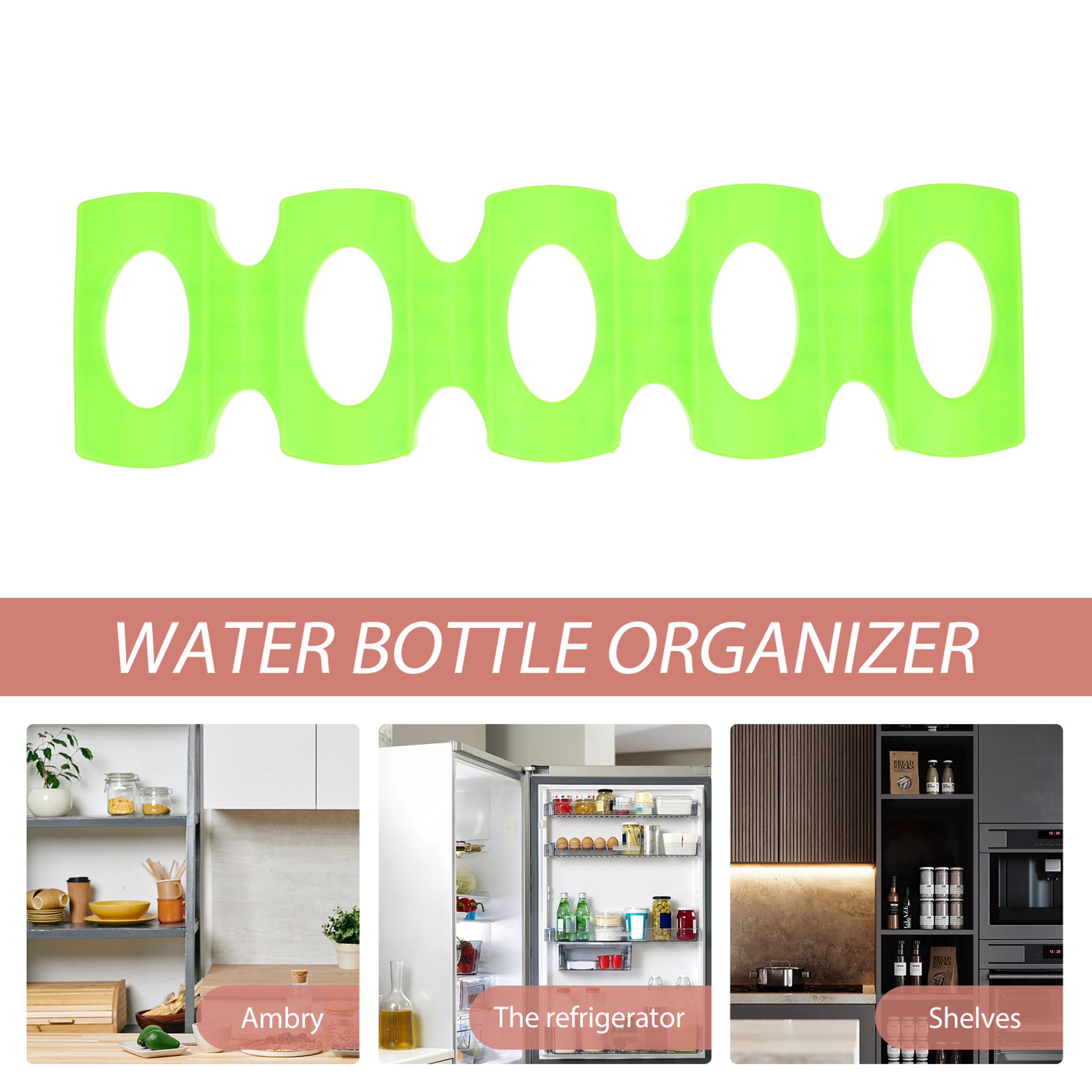 Foldable Silicone Fridge Bottle Organizer Beer Can Dispenser Storage Rack – view 5