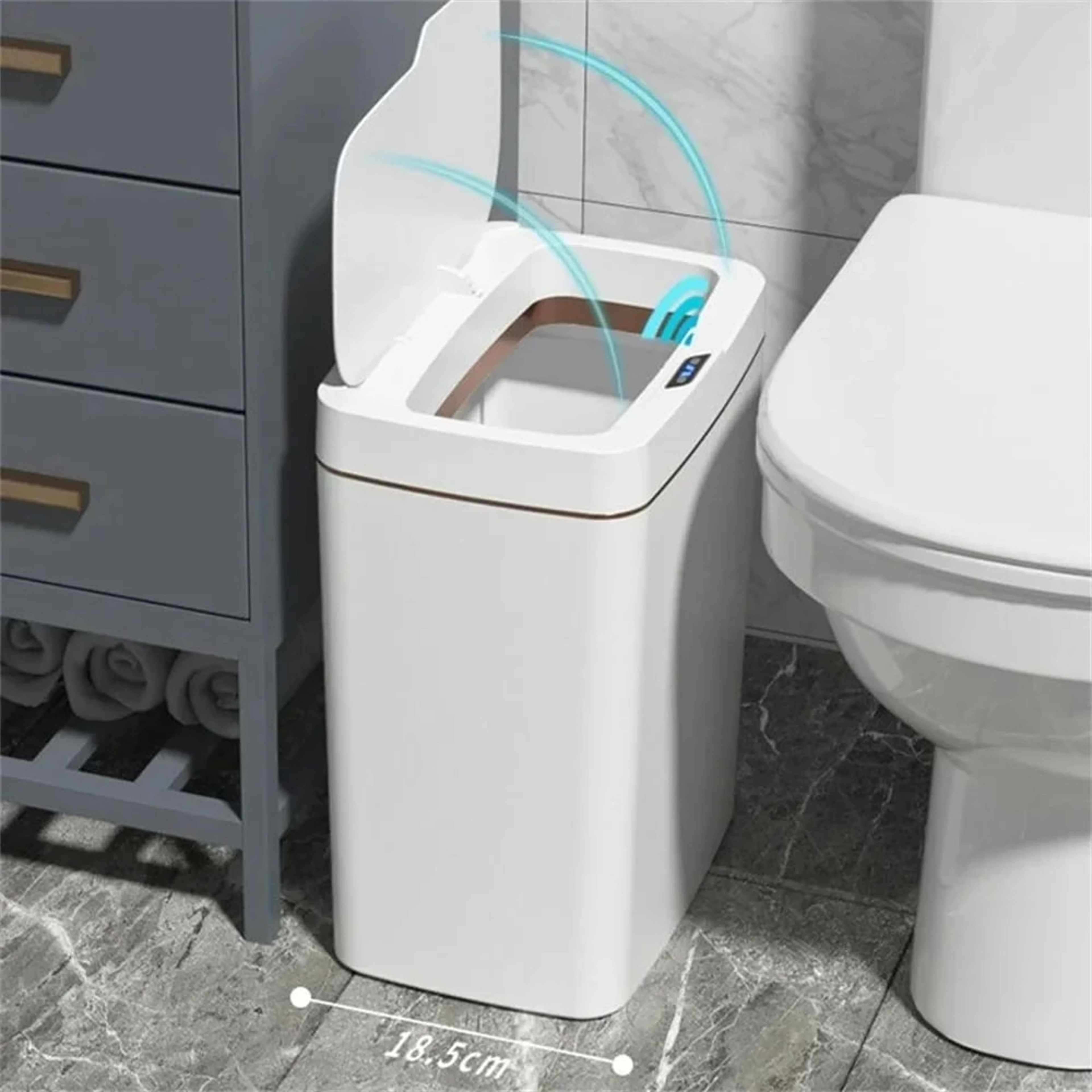 Smart Bathroom Trash Can With Touchless Sensor And Automatic Bagging 0
