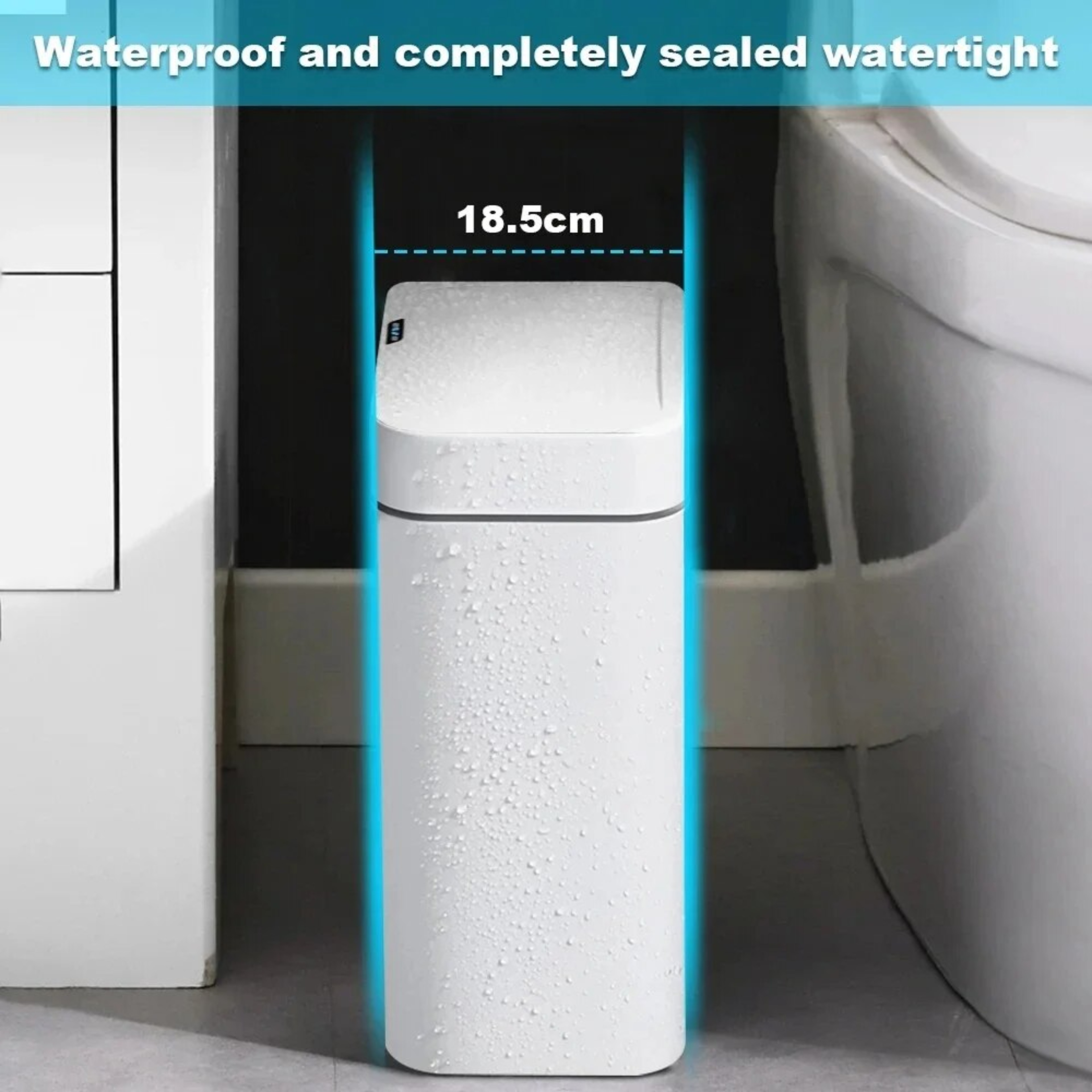 Smart Bathroom Trash Can With Touchless Sensor And Automatic Bagging 2