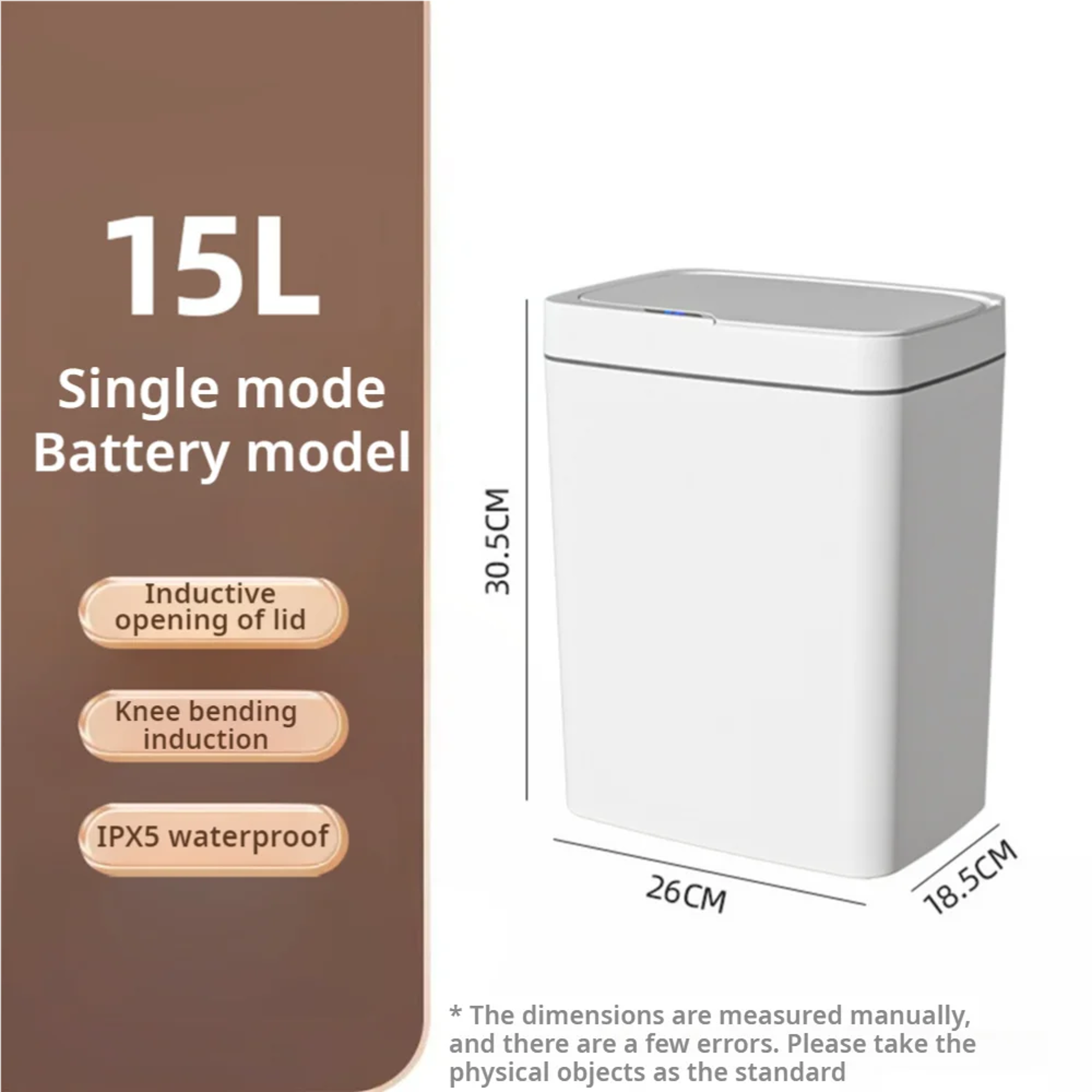 Smart Bathroom Trash Can With Touchless Sensor And Automatic Bagging 4