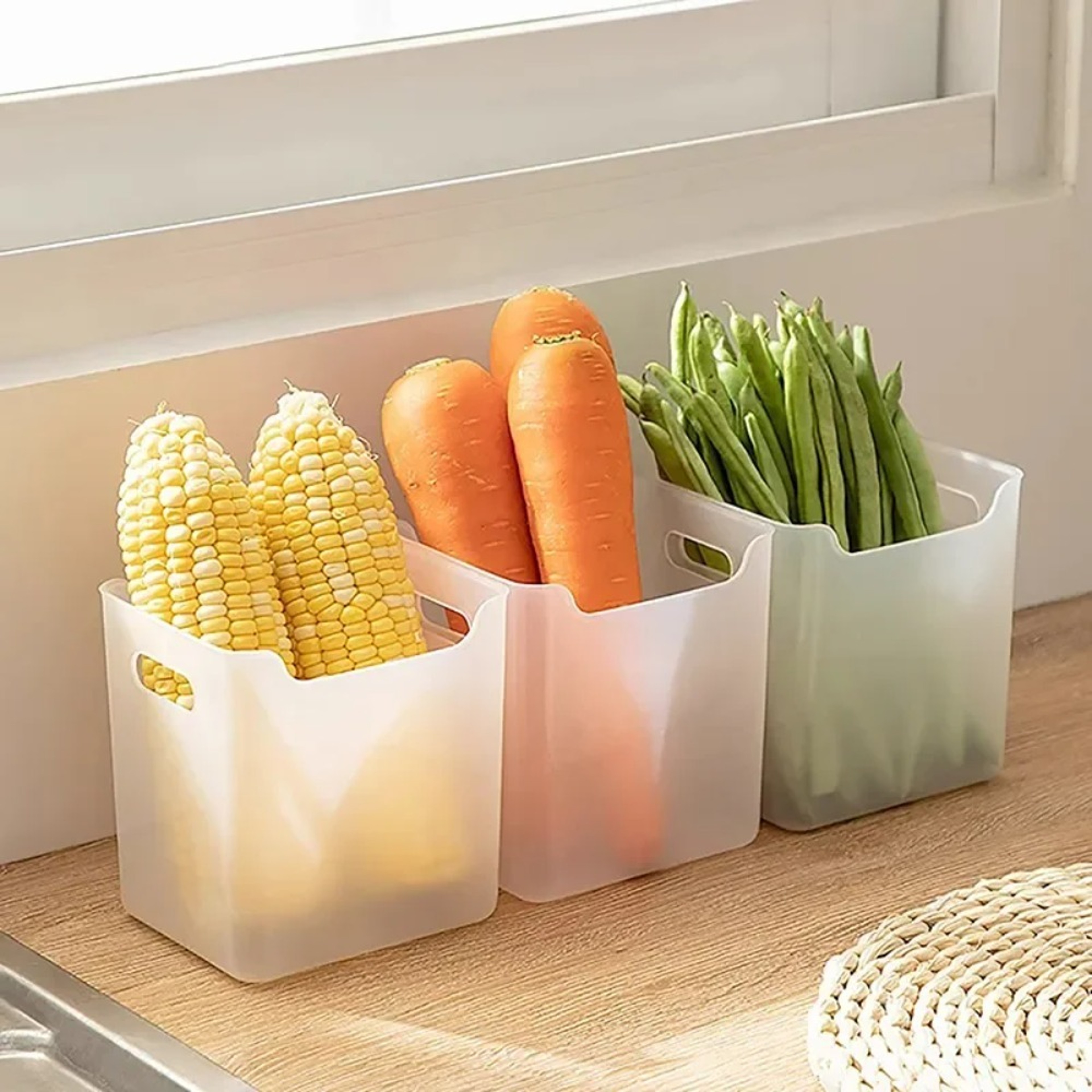 Clear Fridge Organizer Bins BPA Free Space Saving Refrigerator Storage Boxes – view 2