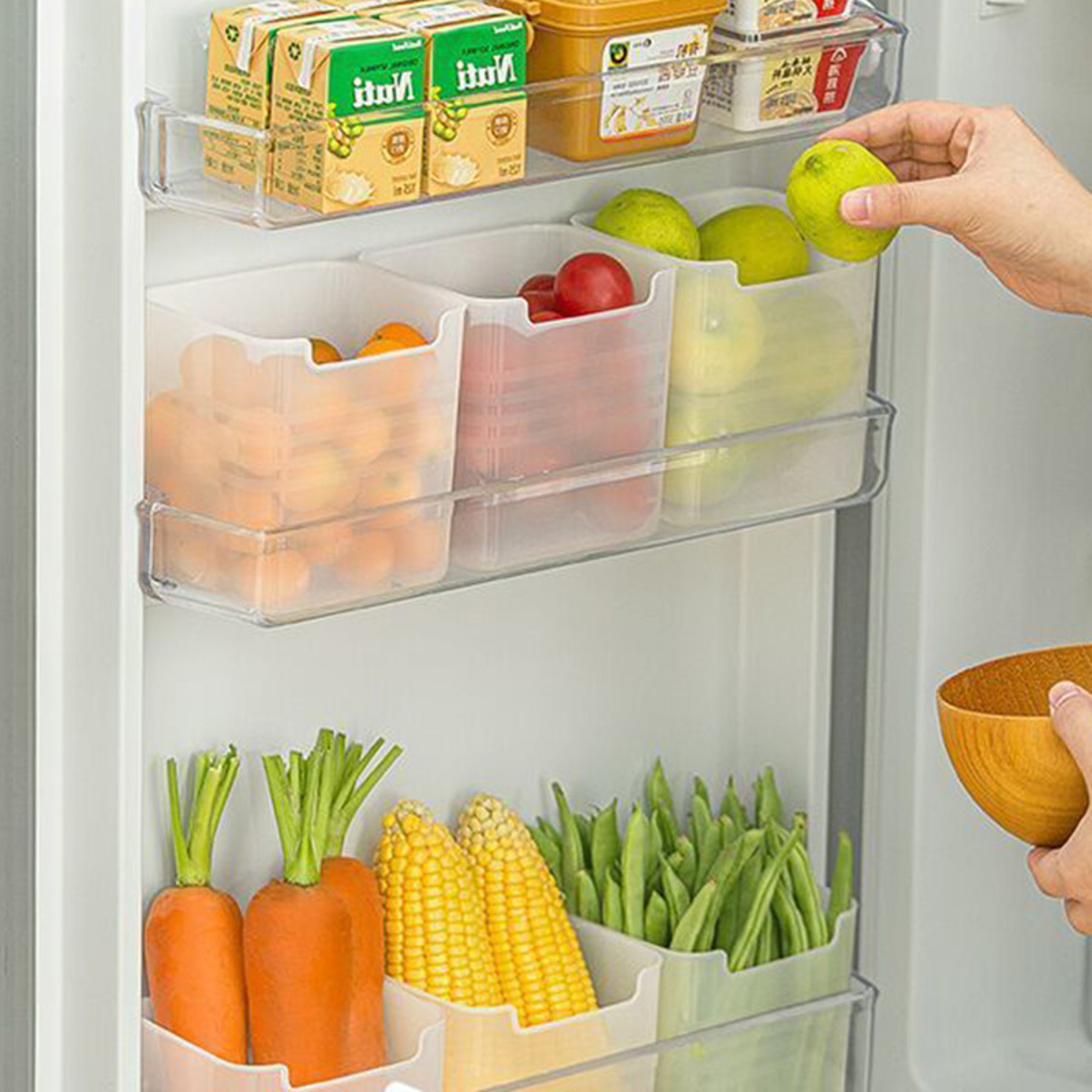 Space Saving Fridge Door Organizer and Refrigerator Storage Bin for Food and Condiments – view 2