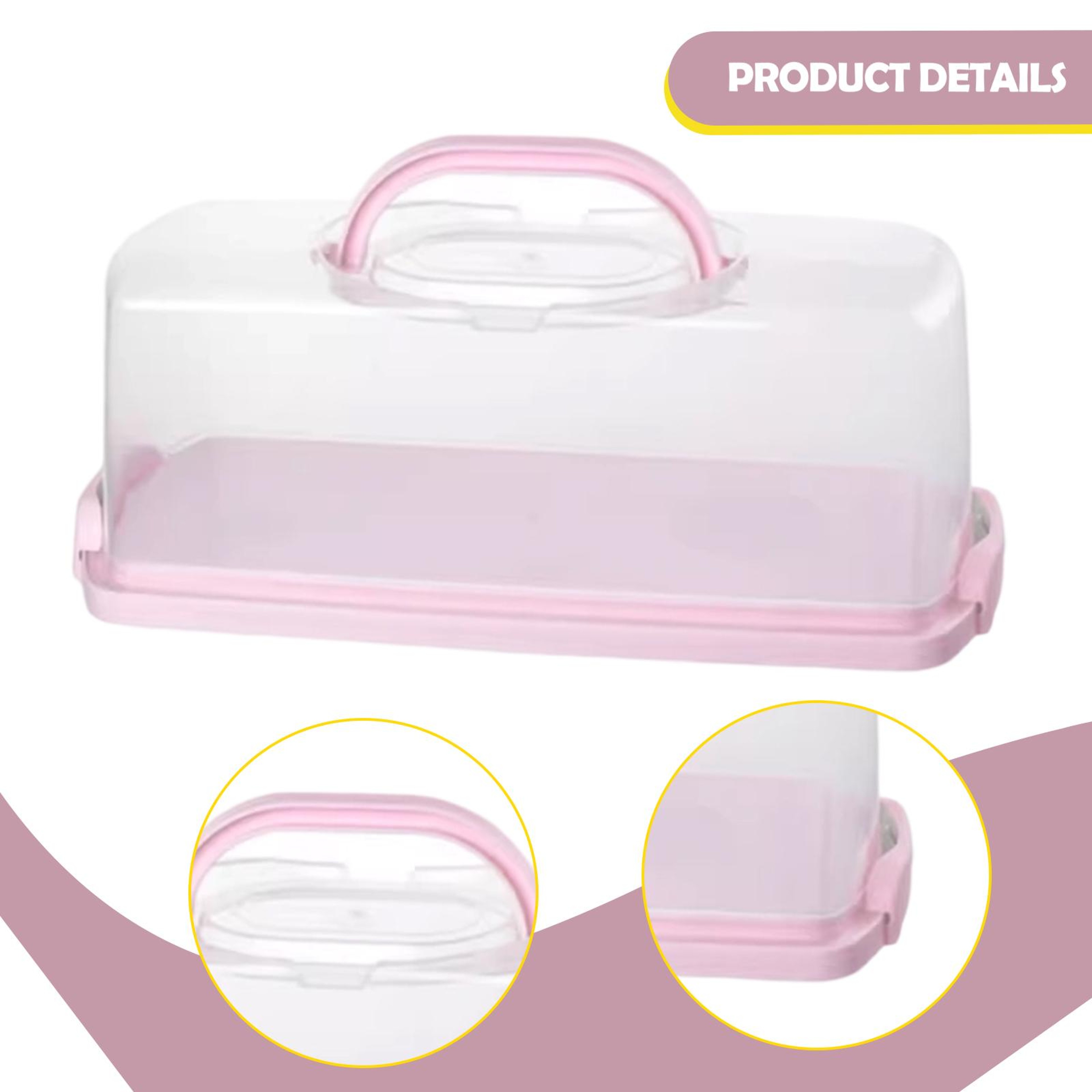 Portable Loaf Cake Storage Container with Clear Lid Reusable Bread Keeper and Cake Carrier – view 5