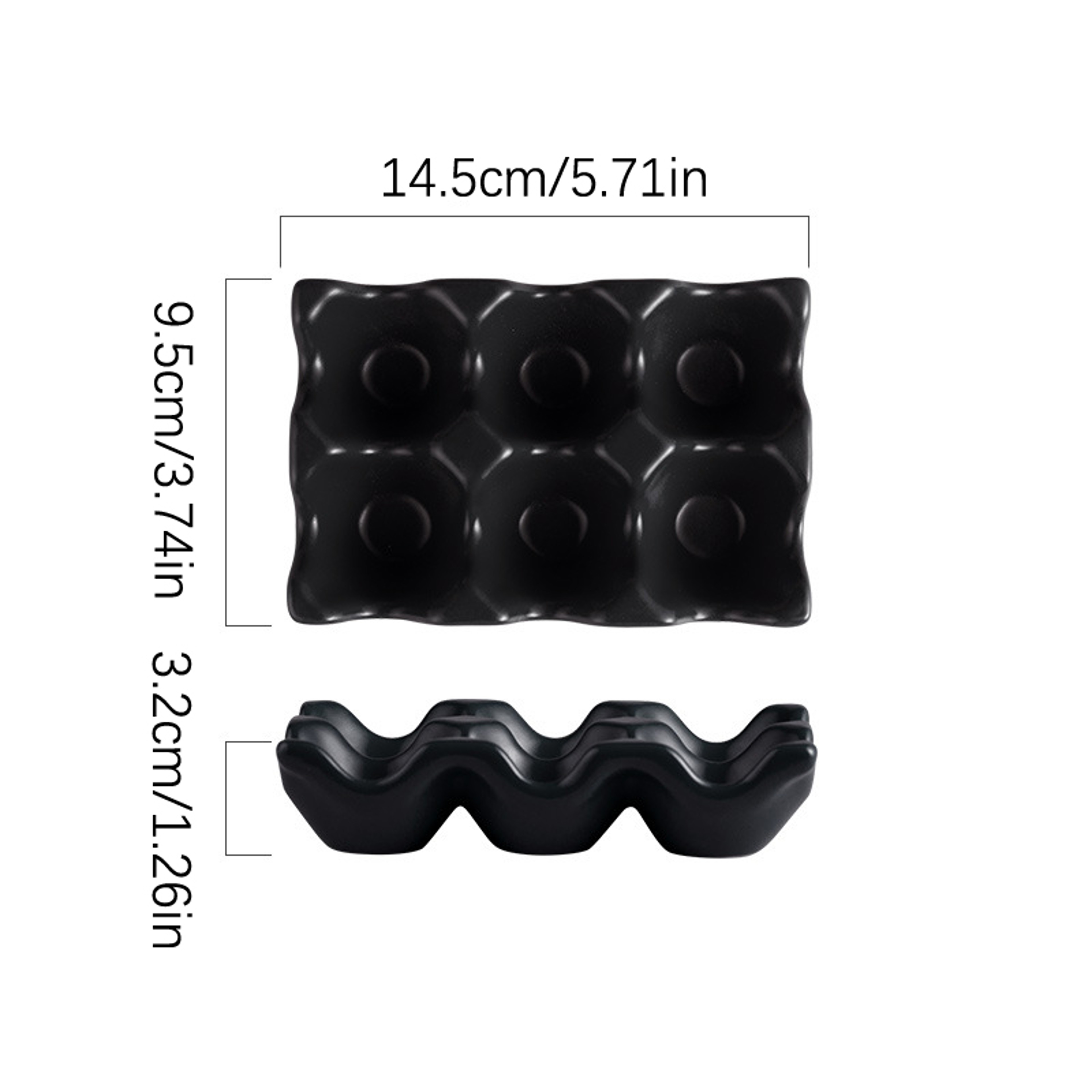Egg Ceramic Egg Holder Anti Slip Egg Storage Tray For Fridge And Countertop 6