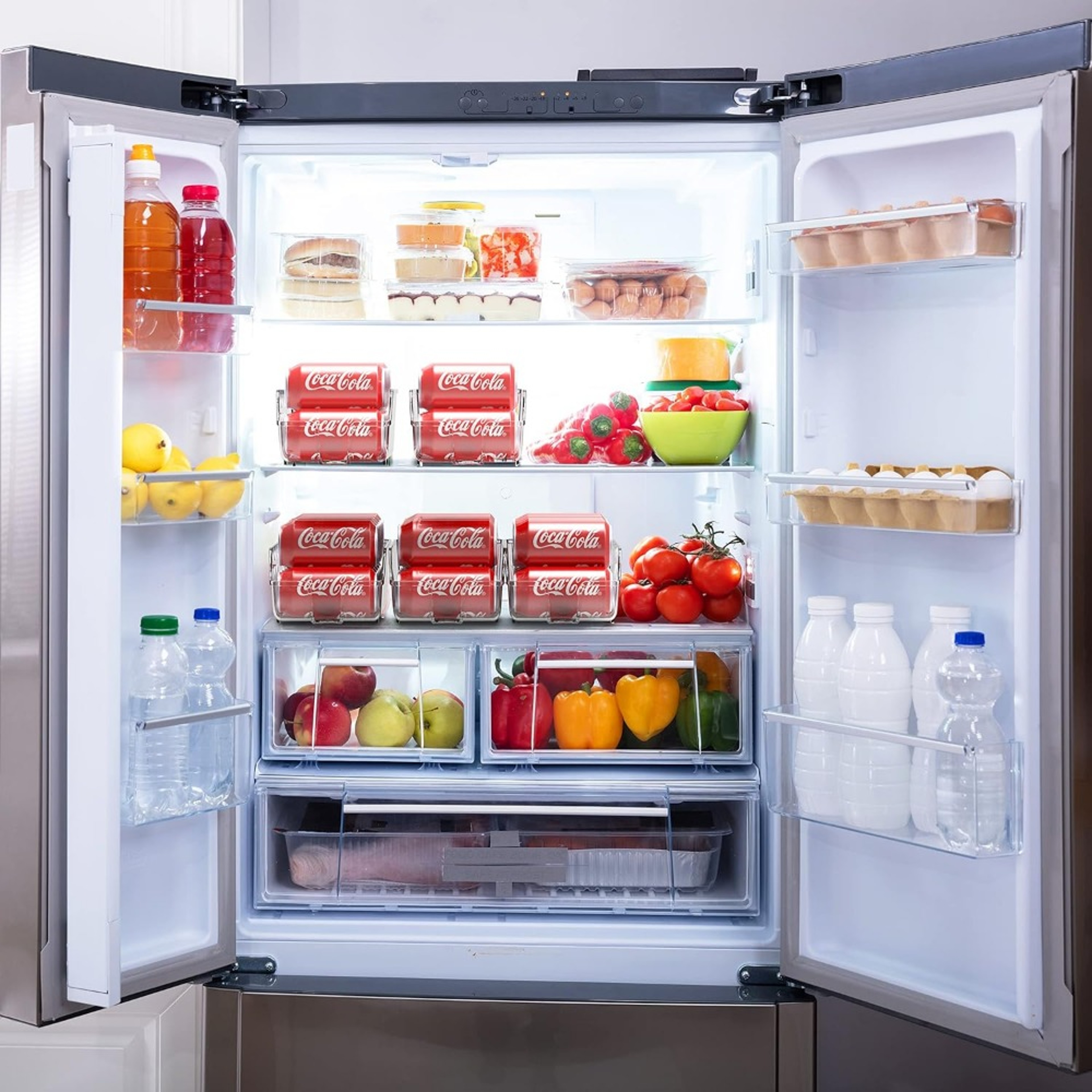 Soda Can Organizer Refrigerator Can Dispenser And Fridge Storage Rack 4