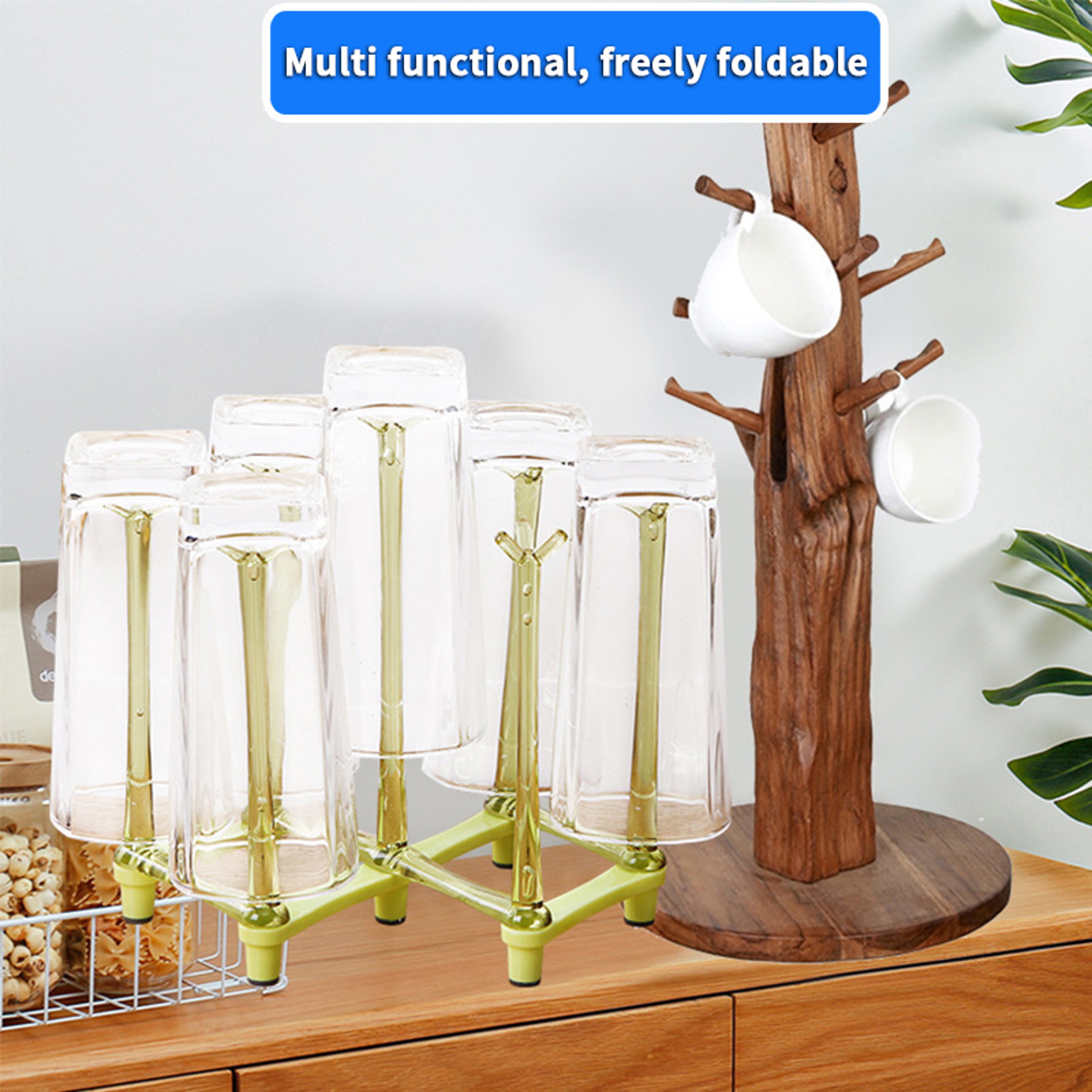 Adjustable Cup Drying Rack Retractable Bottle Drying Rack With Non Slip Base 1
