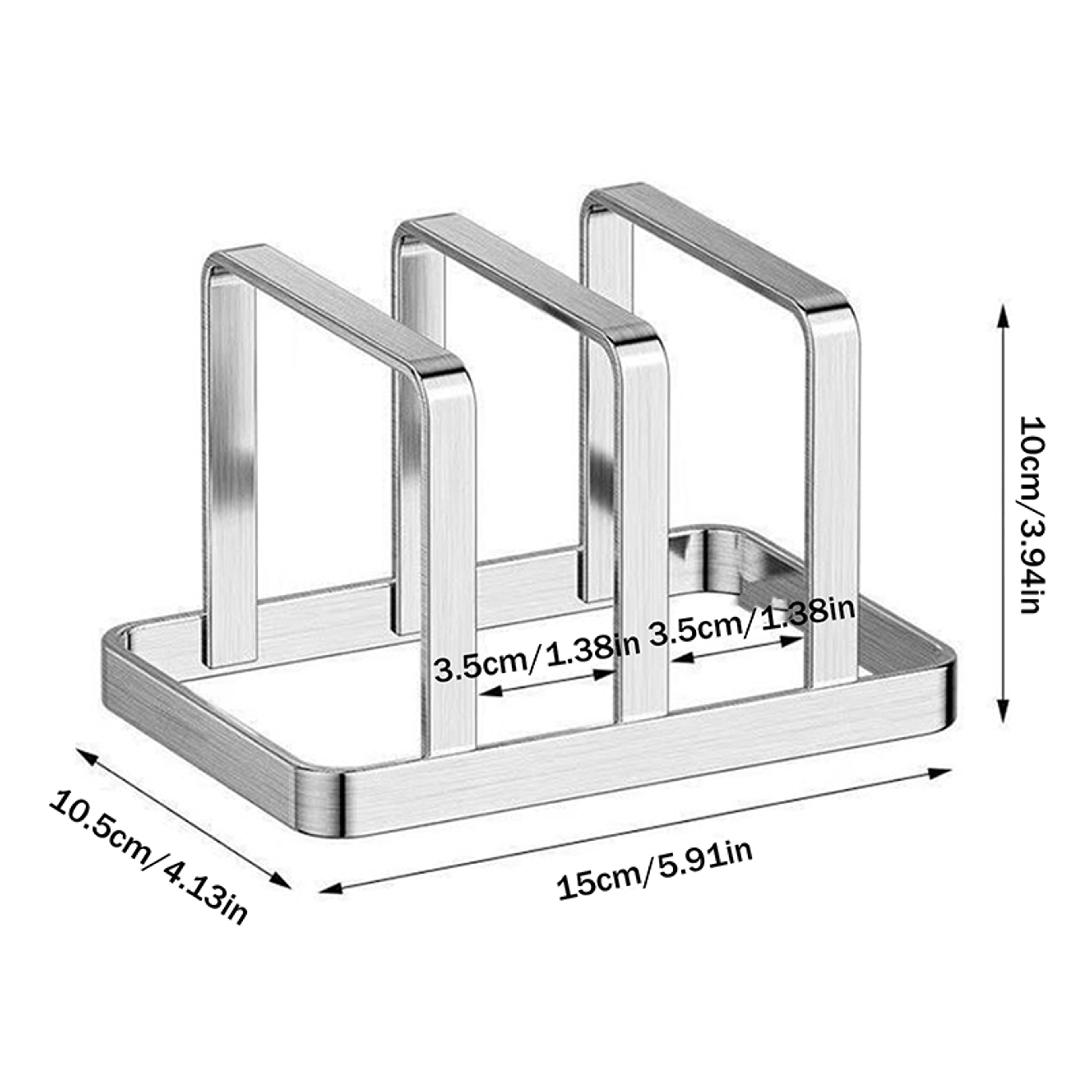 Space Saving Stainless Steel Pot Lid And Cutting Board Organizer Rack 5