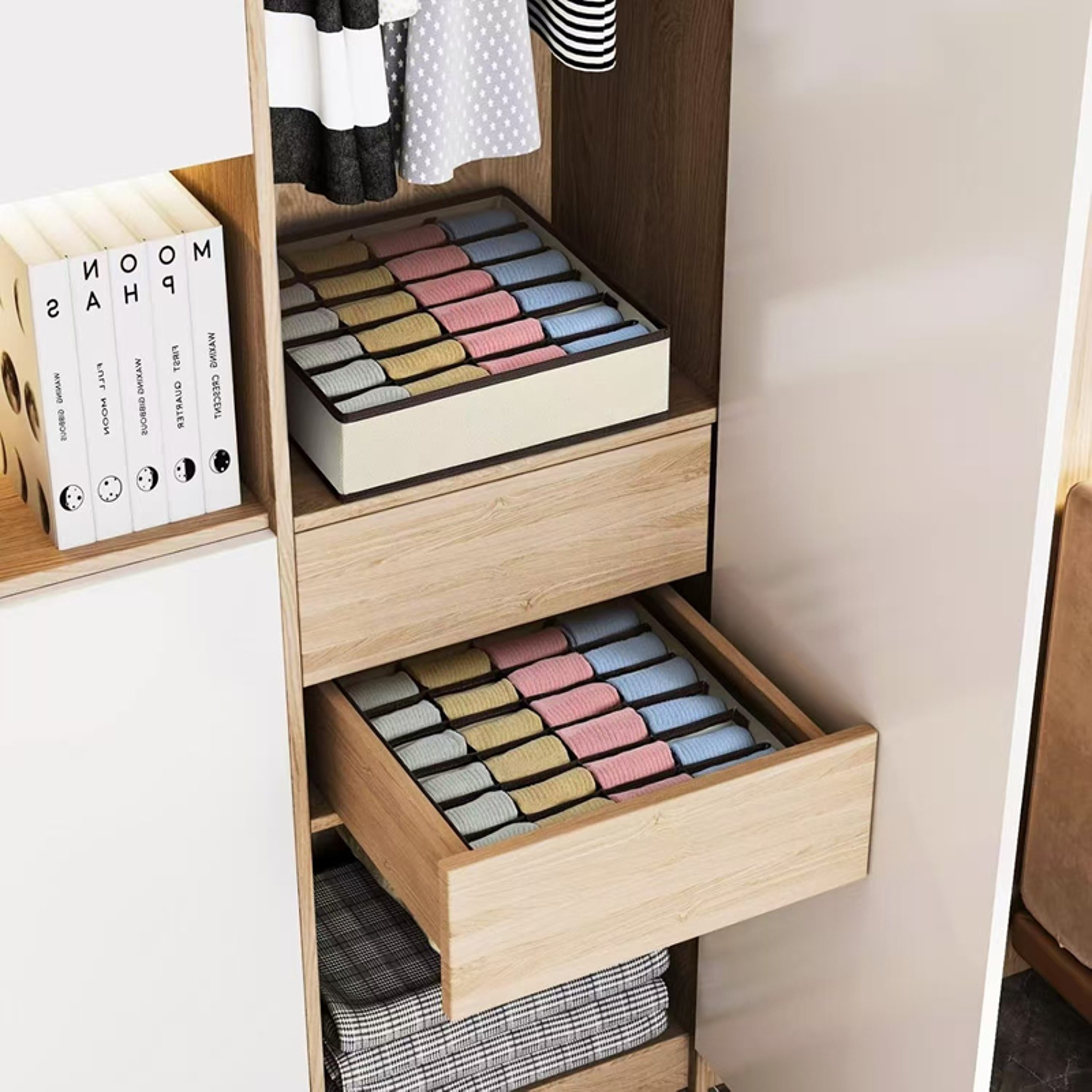 Underwear Organizer Foldable Drawer Storage Box For Closet And Socks 3