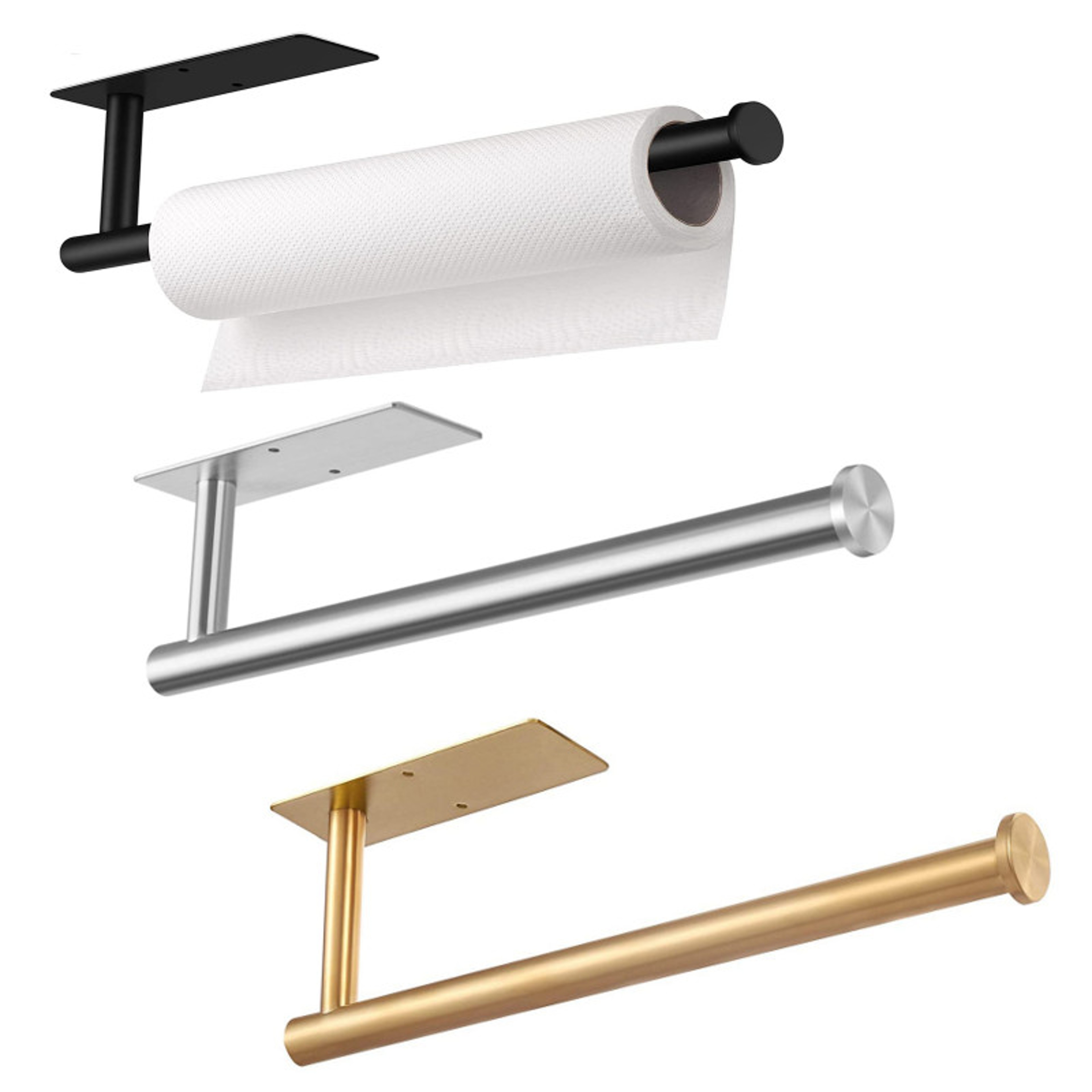 No Drill Adhesive Paper Towel Holder Kitchen Organizer 0