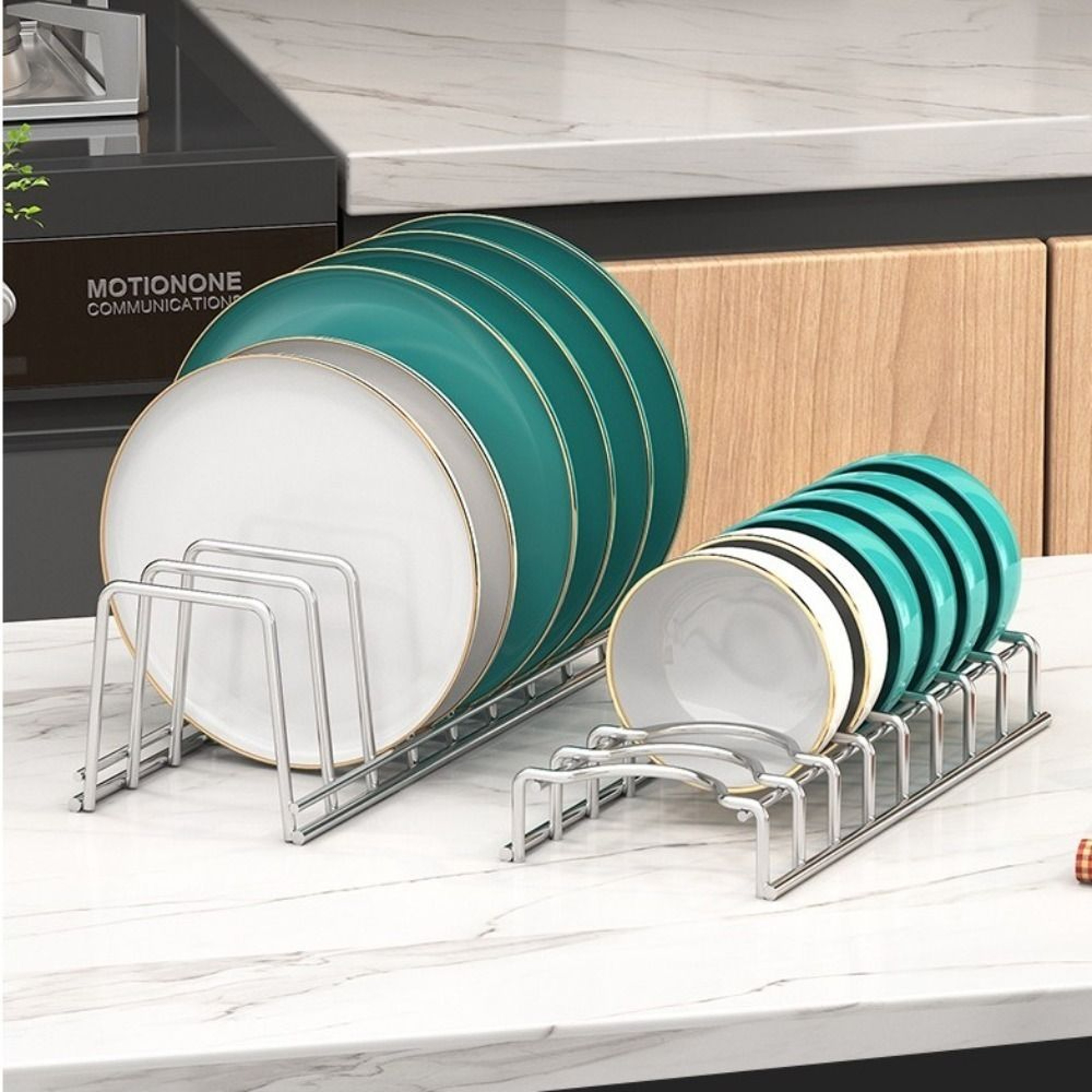 Multipurpose Stainless Steel Dish Drying Rack Space Saving Kitchen Organizer – view 3