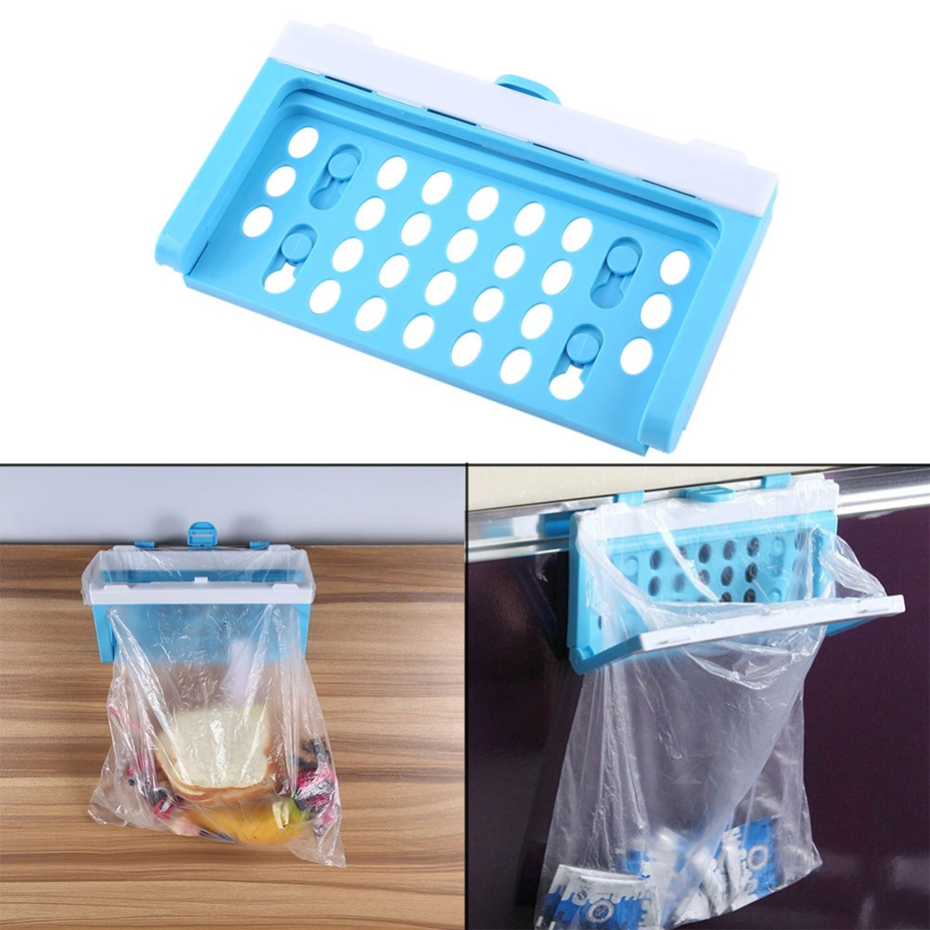 Foldable Garbage Bag Holder Rack Space Saving Kitchen Storage Organizer – view 5