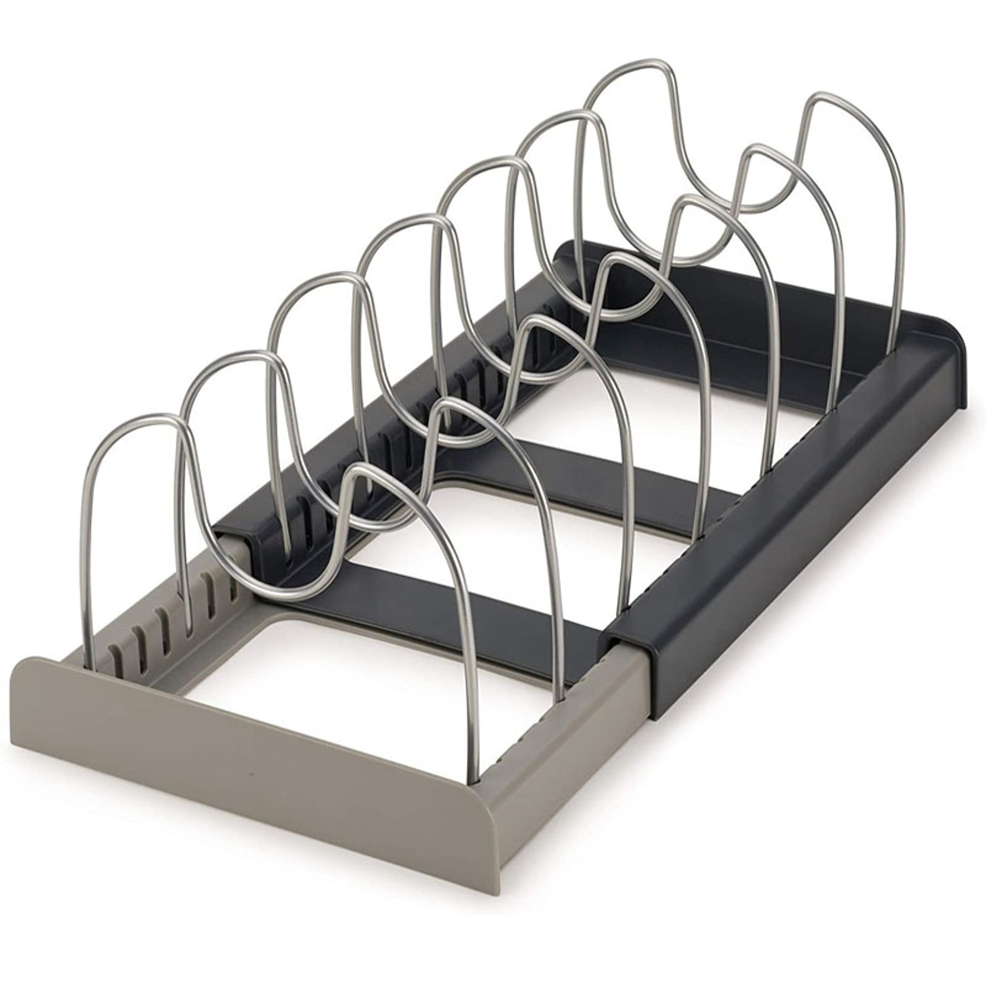Expandable Pot and Pan Organizer Rack Stainless Steel Kitchen Cabinet Storage Shelf – view 5