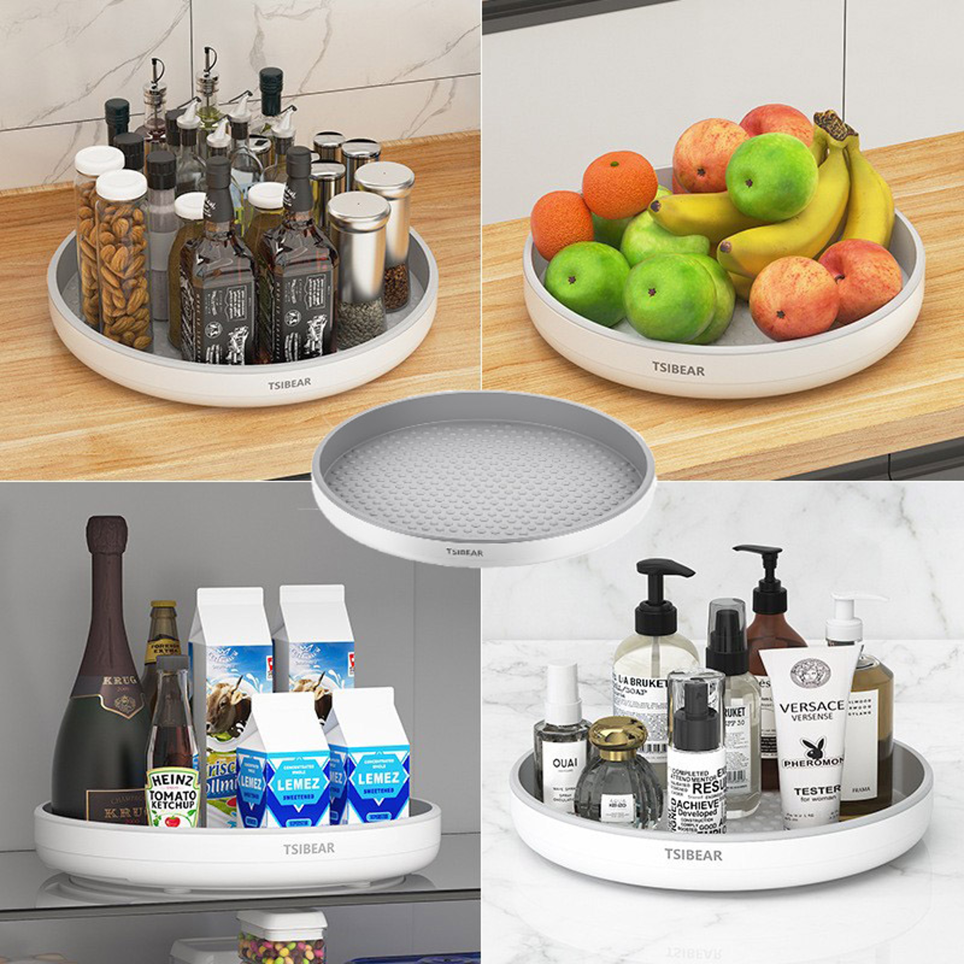 Rotating Spice Rack Turntable Organizer for Kitchen Cabinets and Pantry Storage – view 5