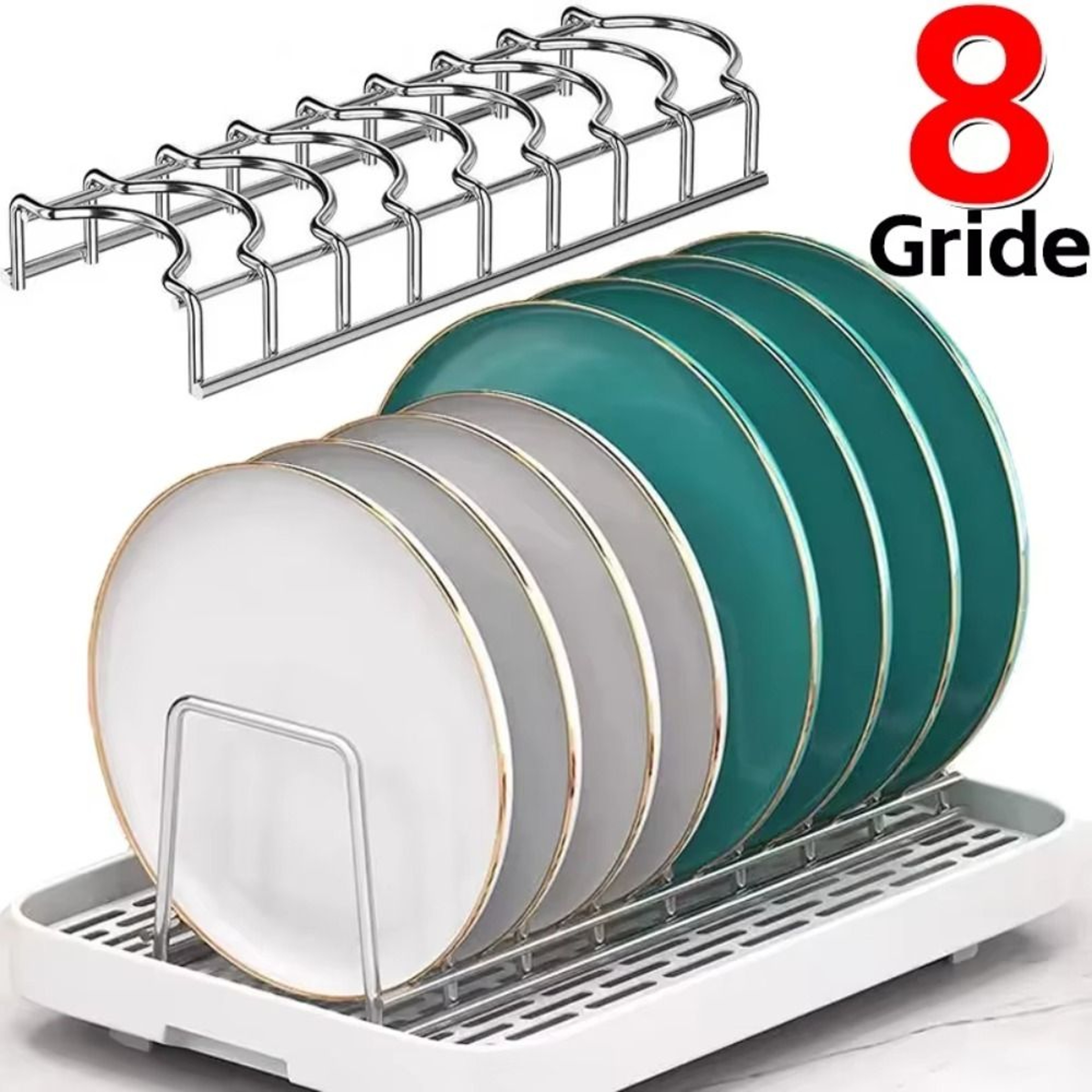 Multi Purpose Stainless Steel Dish Drying Rack Space Saving Kitchen Organizer 3